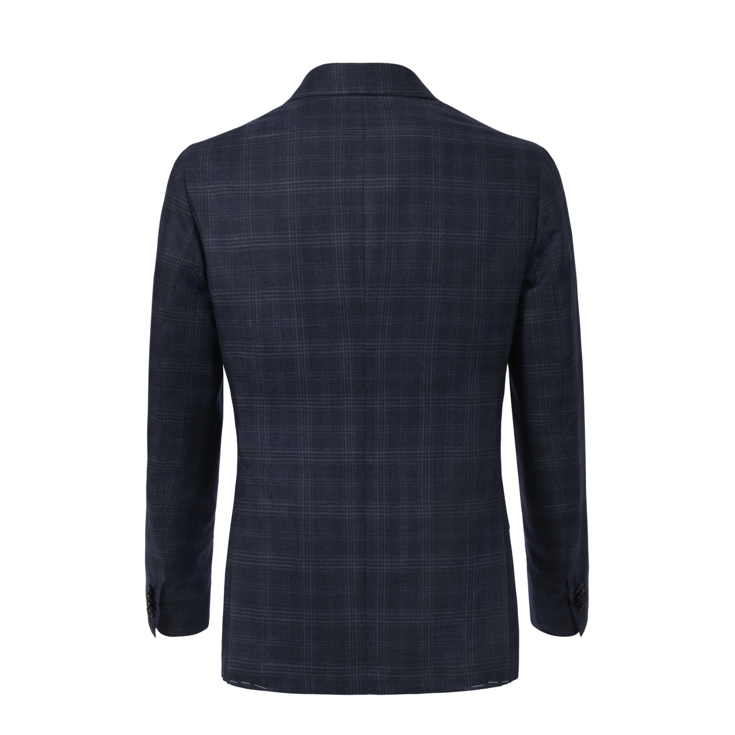 De Petrillo Single-Breasted Checked Virgin Wool Suit in Blue. Exclusively Made for Sartale - SARTALE