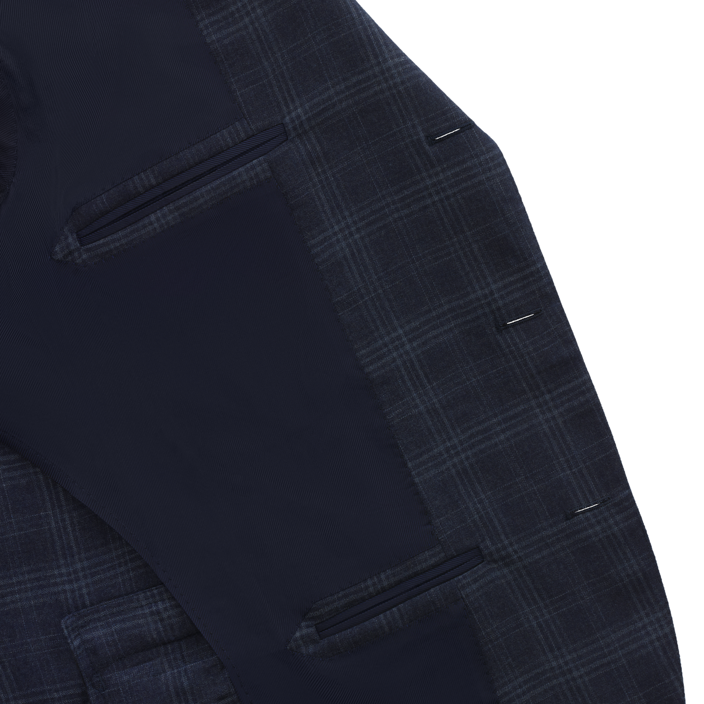 De Petrillo Single-Breasted Checked Virgin Wool Suit in Blue. Exclusively Made for Sartale - SARTALE