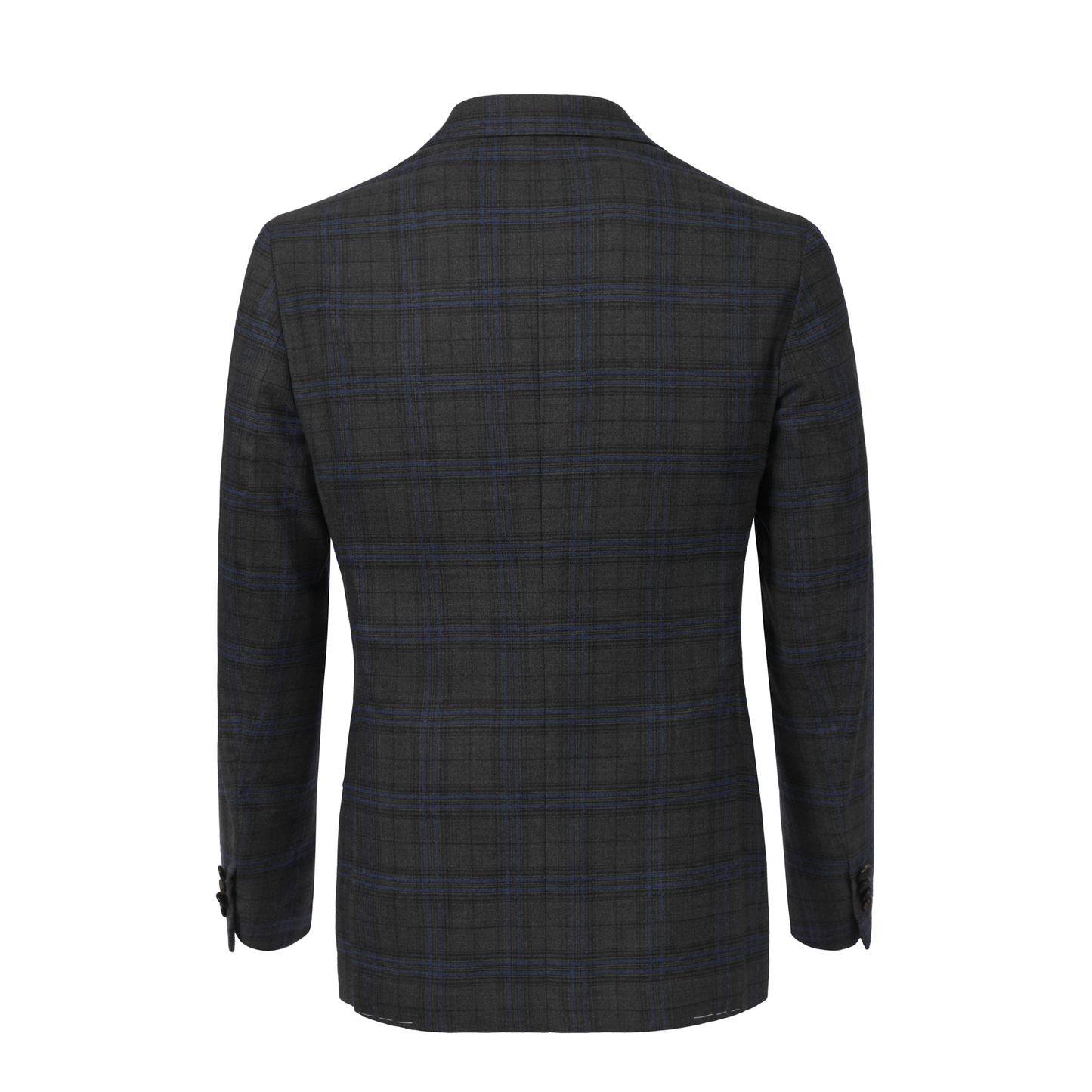 De Petrillo Single-Breasted Checked Virgin Wool Suit in Grey. Exclusively Made for Sartale - SARTALE
