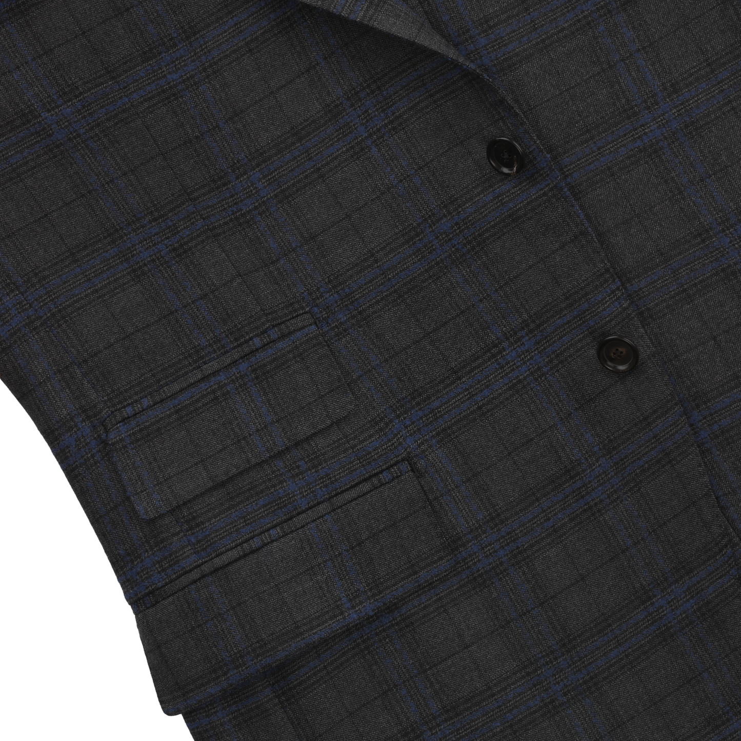 De Petrillo Single-Breasted Checked Virgin Wool Suit in Grey. Exclusively Made for Sartale - SARTALE