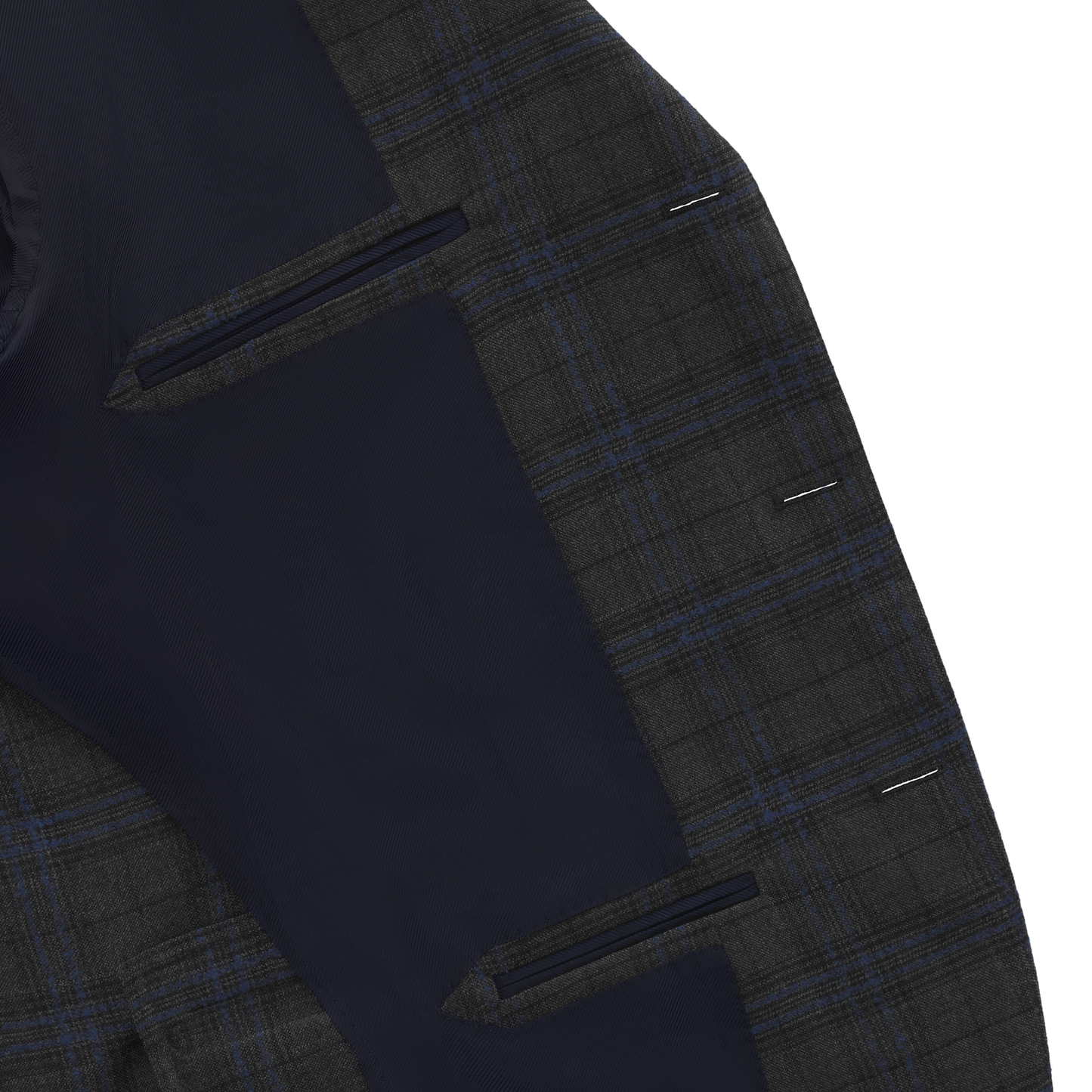 De Petrillo Single-Breasted Checked Virgin Wool Suit in Grey. Exclusively Made for Sartale - SARTALE