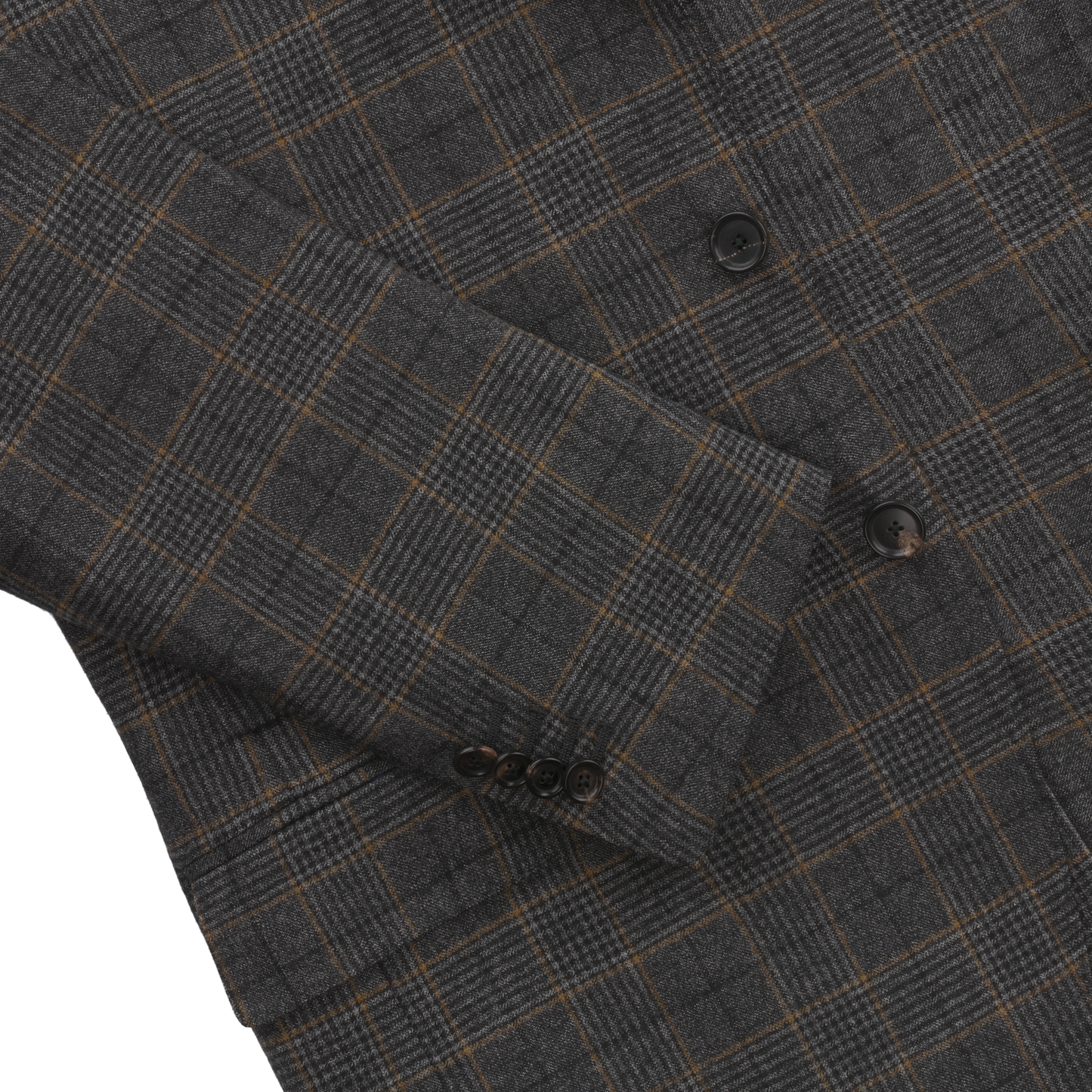 De Petrillo Single-Breasted Glencheck Wool Suit in Grey. Exclusively Made for Sartale - SARTALE