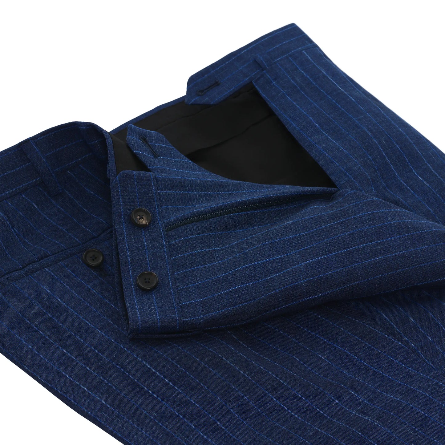 Single-Breasted Wool-Blend Suit in Royal Blue