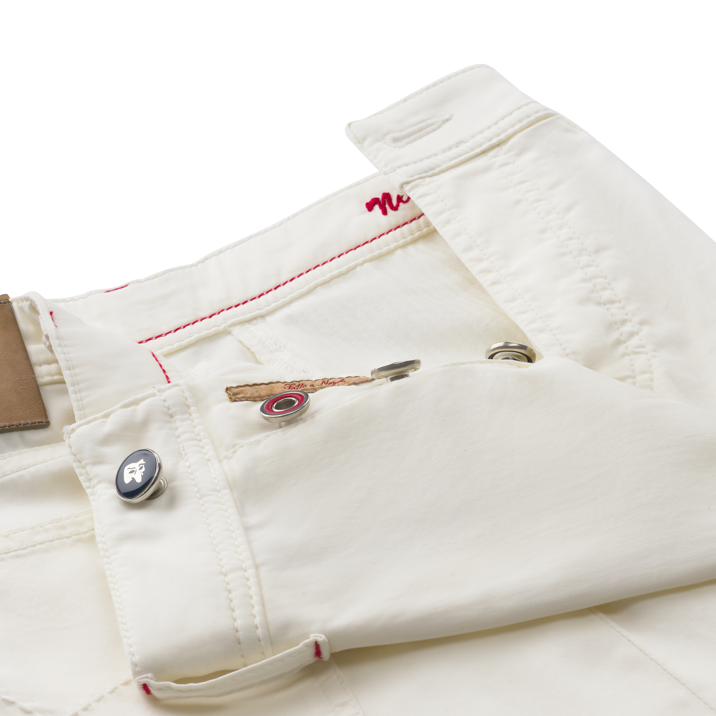 Marco Pescarolo Slim-Fit Cotton and Silk-Blend 5 Pocket Trousers in White - SARTALE