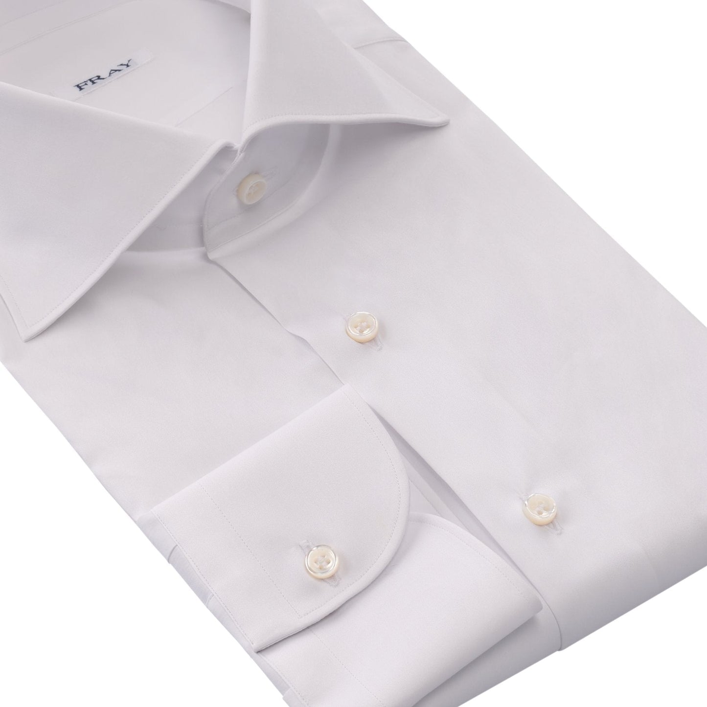 Fray Cotton-Blend White Shirt - SARTALE