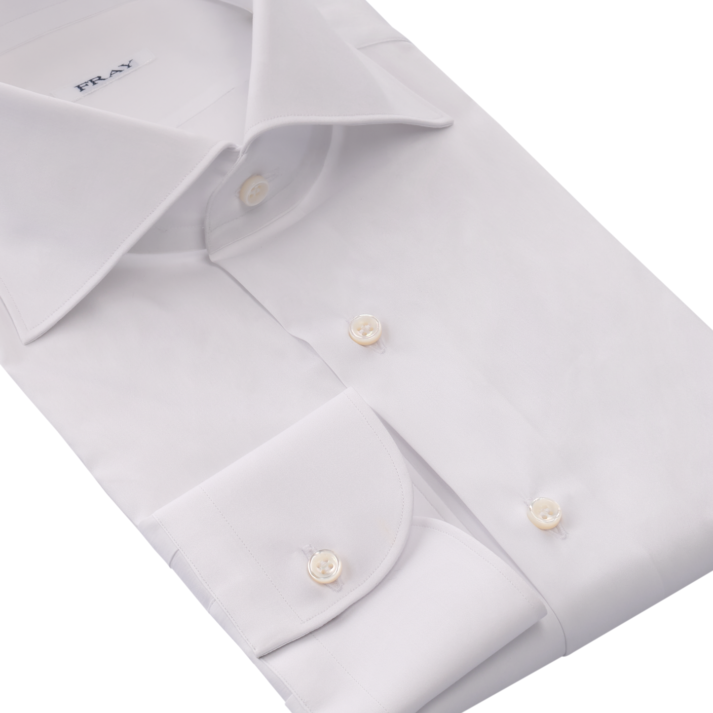 Fray Stretch-Cotton White Shirt - SARTALE