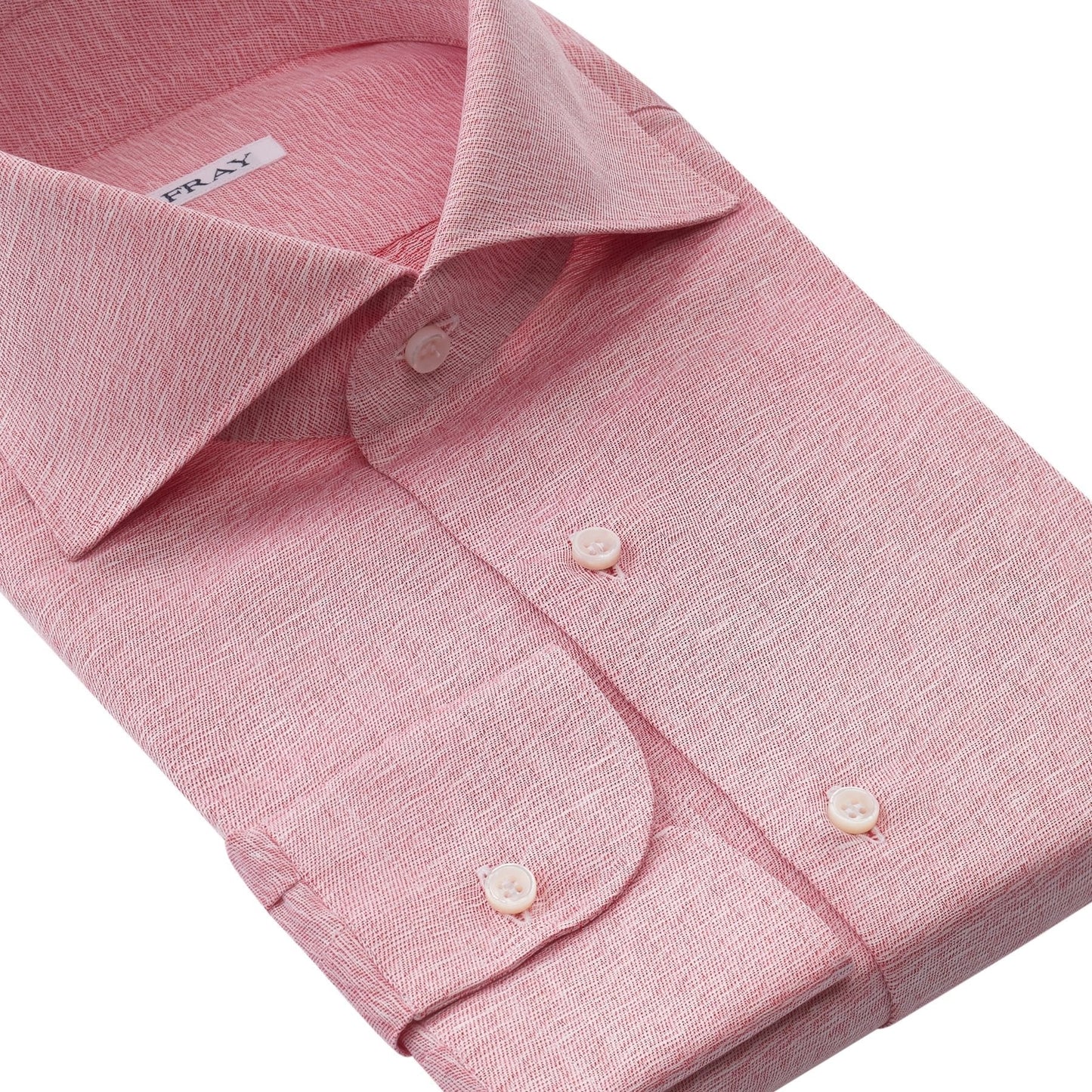 Fray Cotton and Hemp-Blend Shirt in Pink - SARTALE