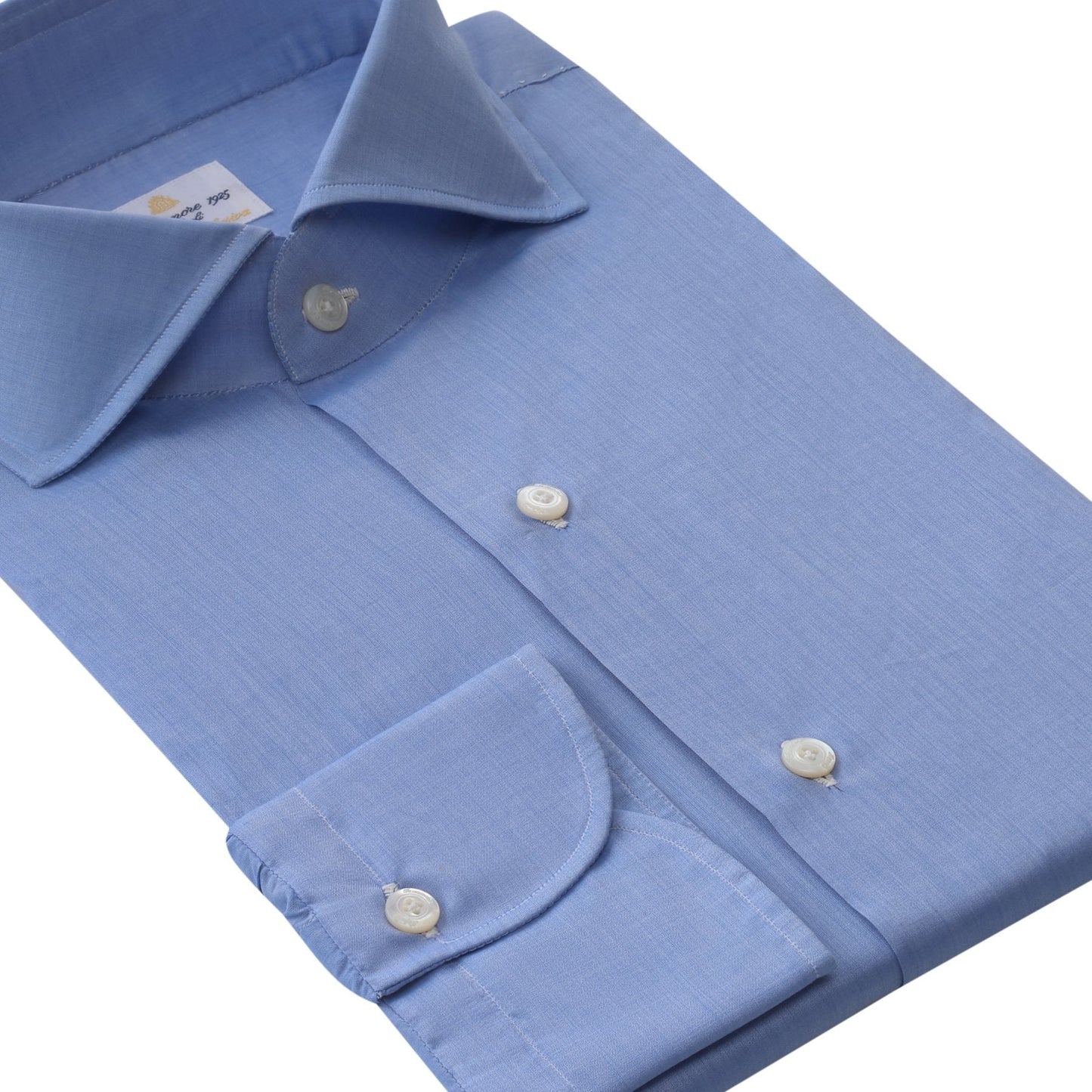 Finamore Handmade Classic Cotton Shirt in Blue - SARTALE