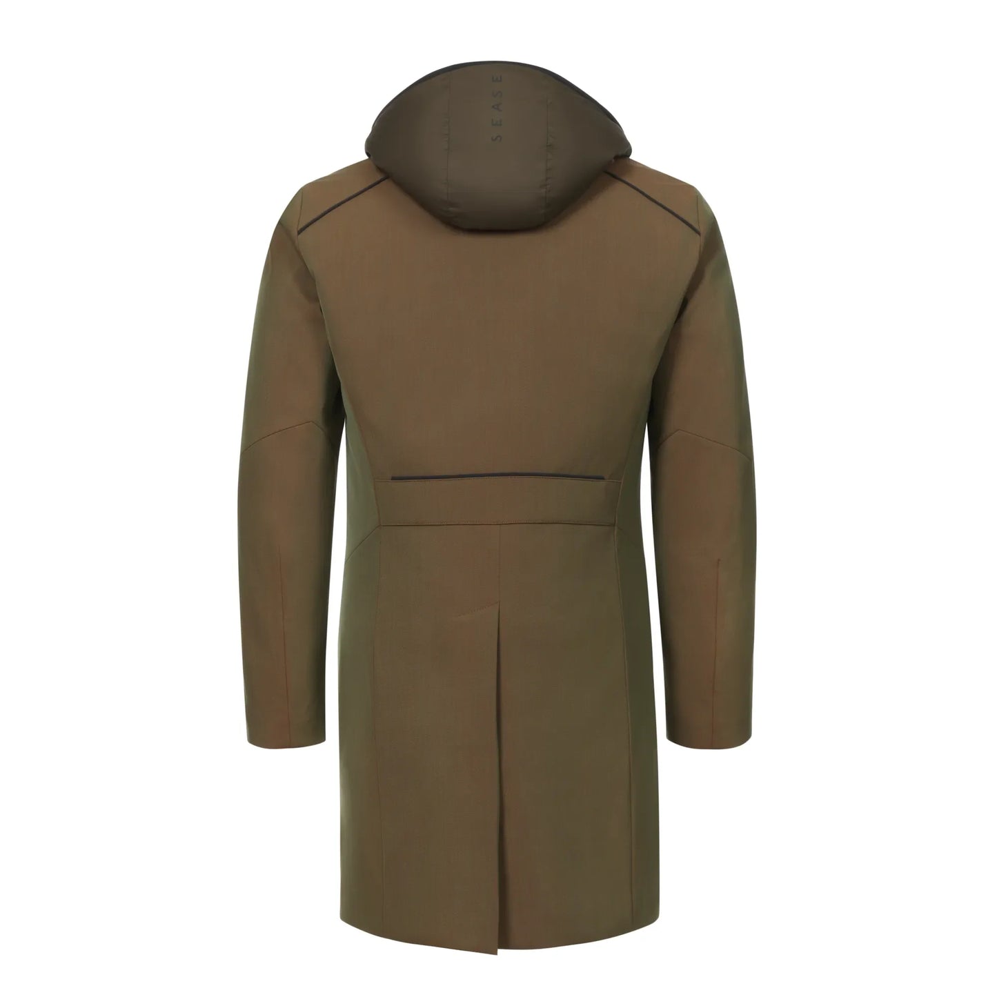 Drone Laminated Virgin Wool and Bio Nylon Trench Coat