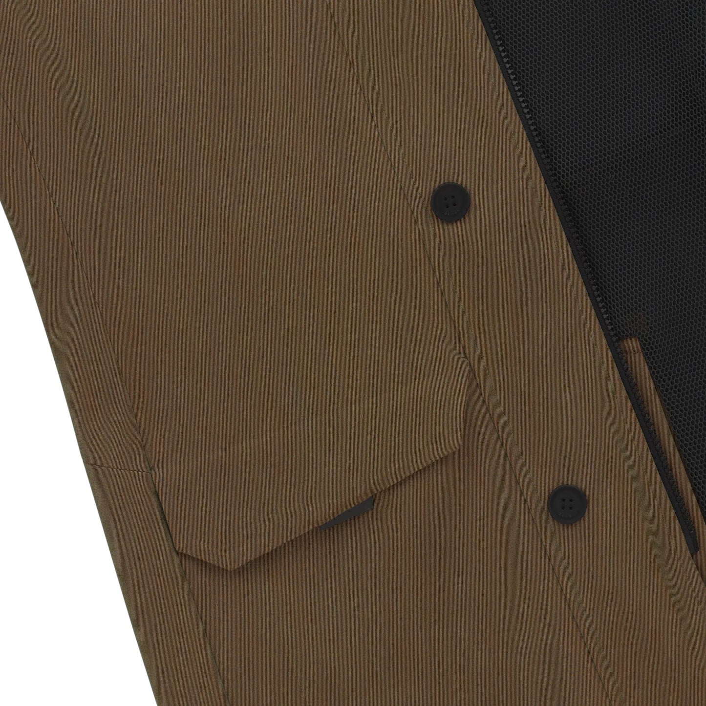 Drone Laminated Virgin Wool and Bio Nylon Trench Coat