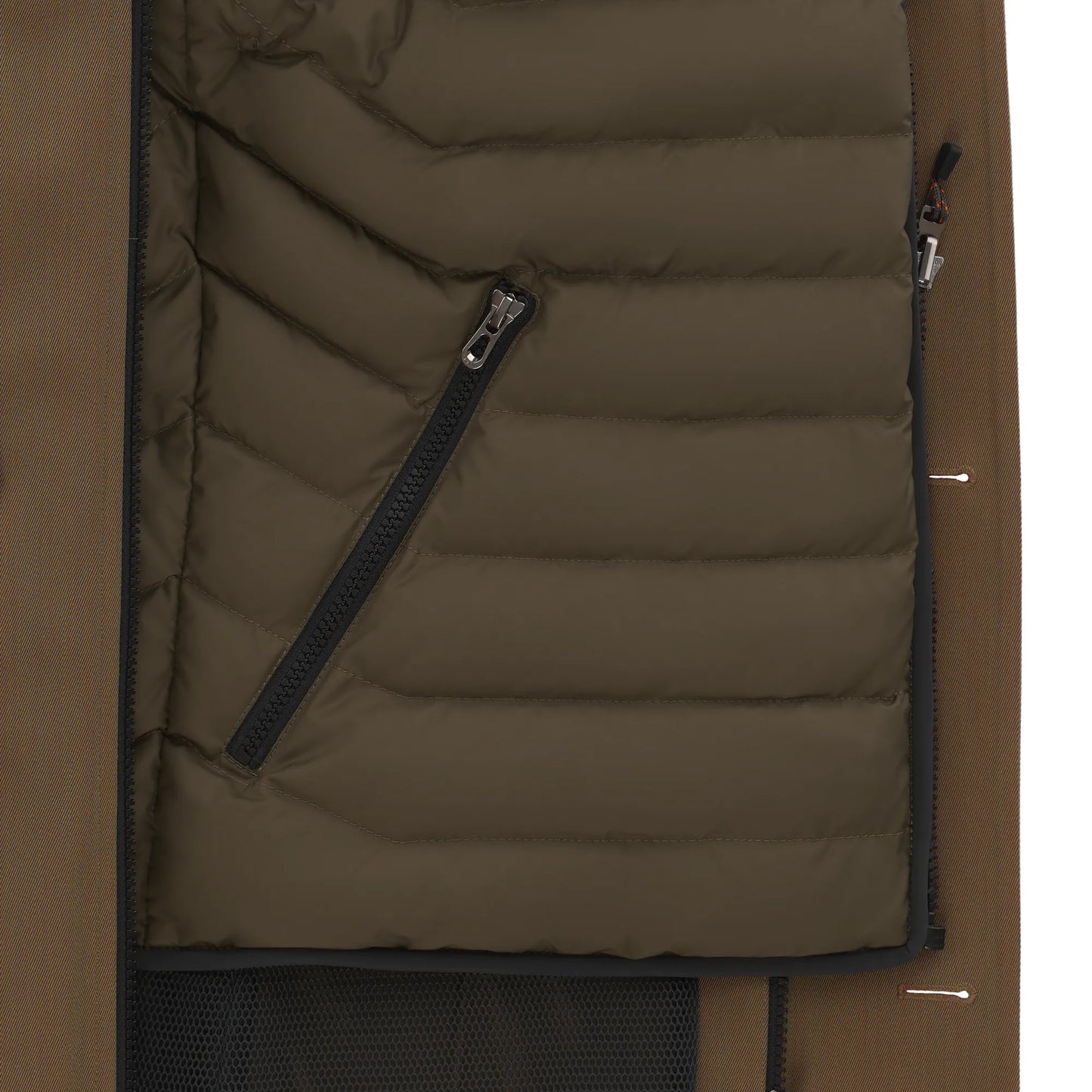 Drone Laminated Virgin Wool and Bio Nylon Trench Coat