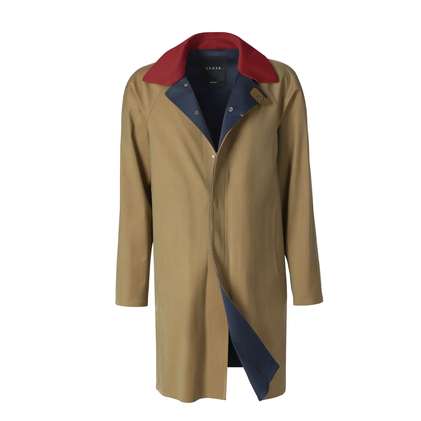 Sease Laminated Wool and Bio Nylon Trench Coat in Sand Brown - SARTALE