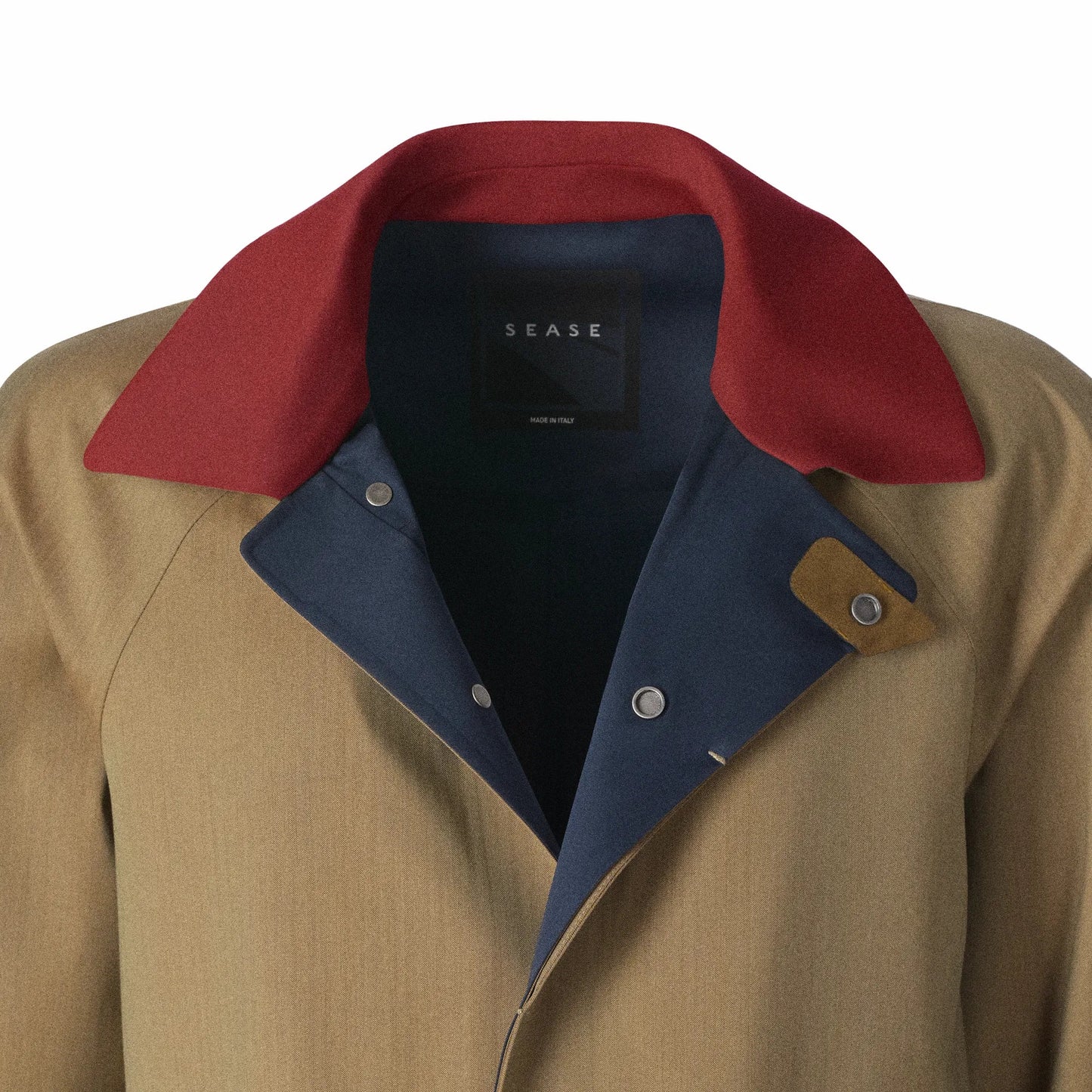 Sease Laminated Wool and Bio Nylon Trench Coat in Sand Brown - SARTALE