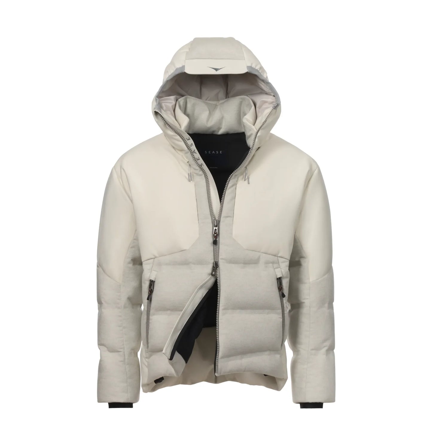 "Vampire" Insulated Cashmere and Wool Hooded Down Jacket