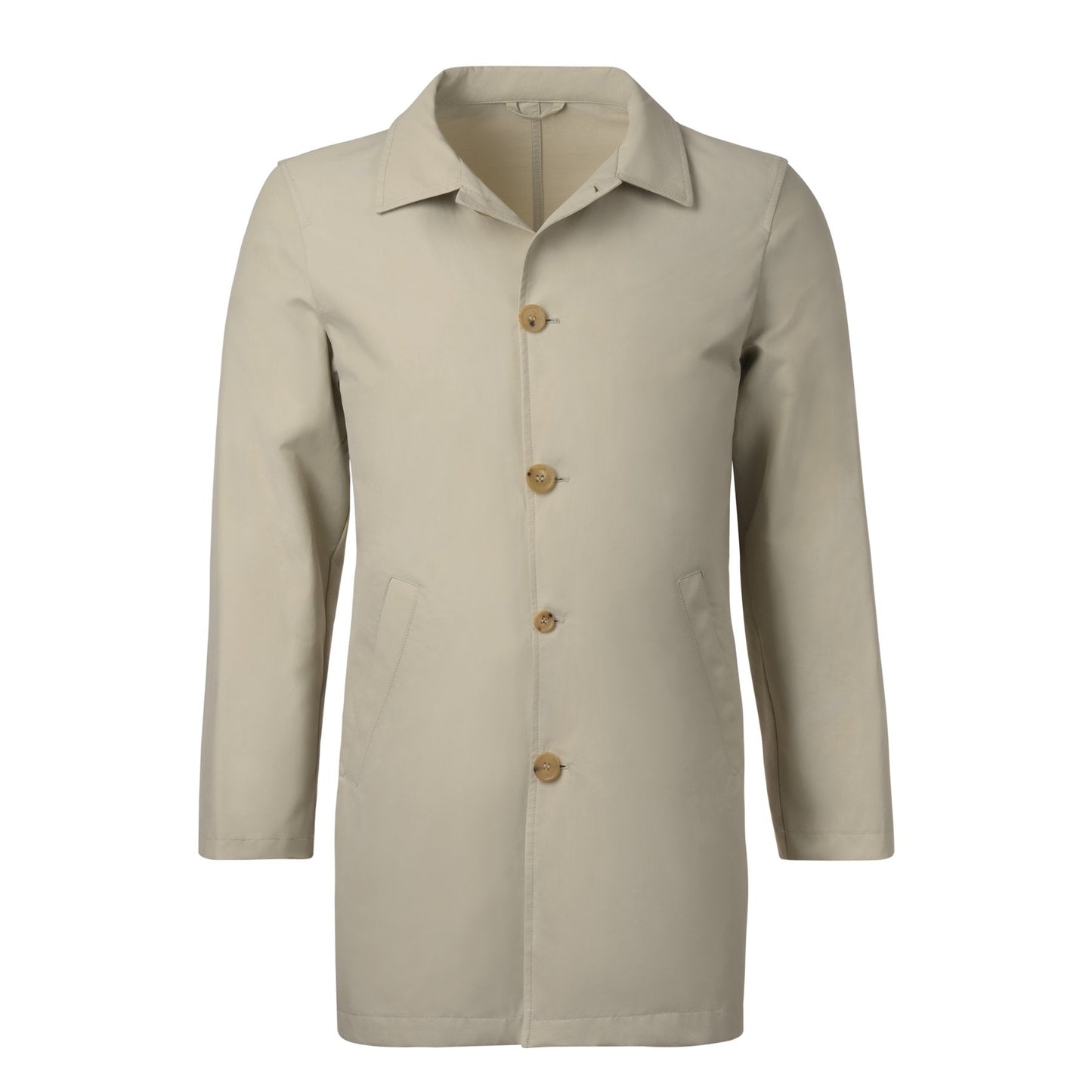 Luigi Borrelli Cotton-Blend Coat in Light Beige - SARTALE
