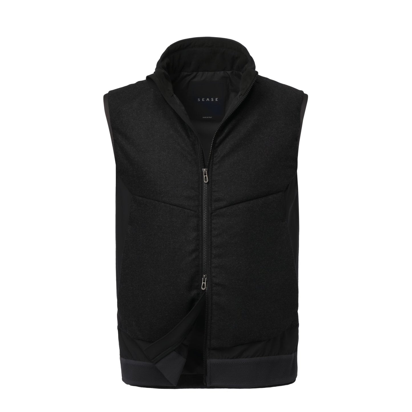 Sease Virgin Wool Vest in Graphite Grey - SARTALE