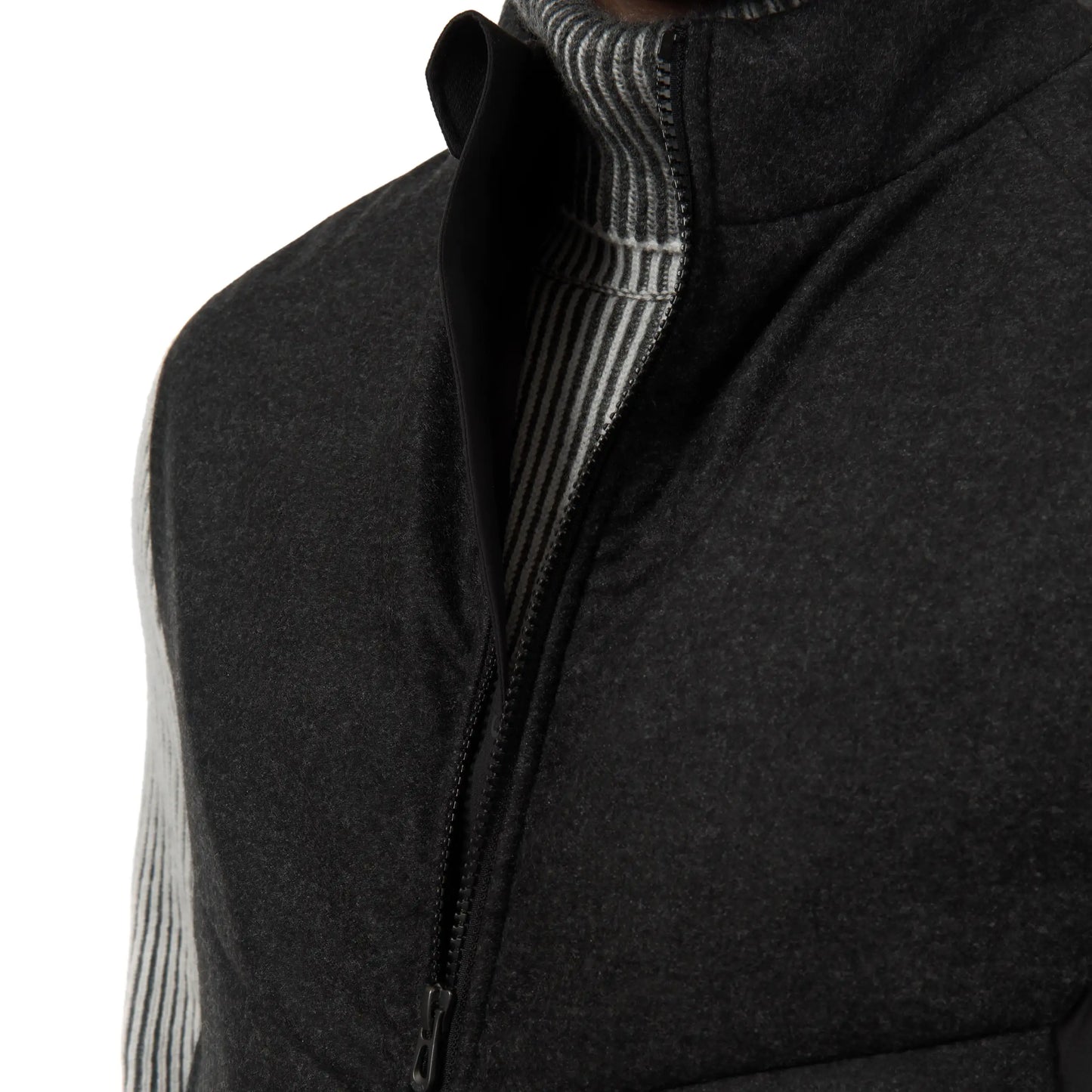 Virgin Wool Vest in Graphite Grey