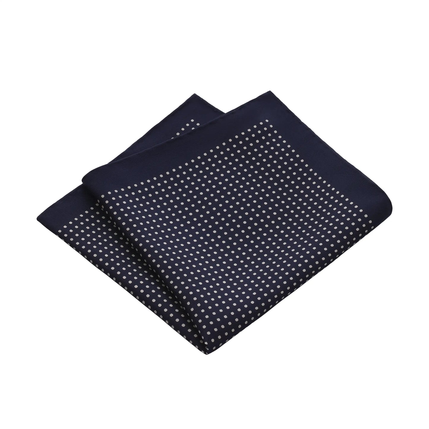 Polka Dot Silk Pocket Square in Blue