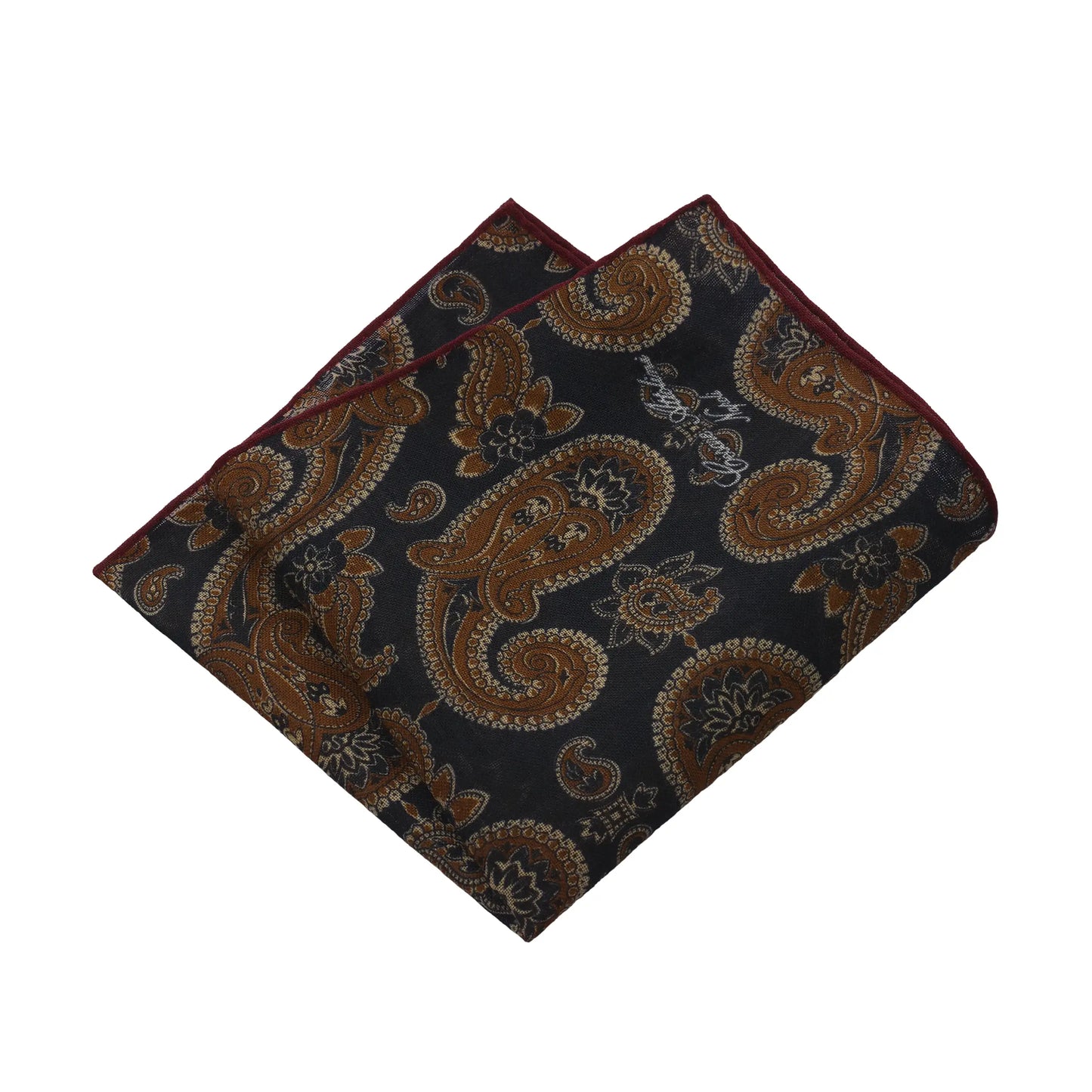 Paisley-Print Wool Pocket Square in Multicolor