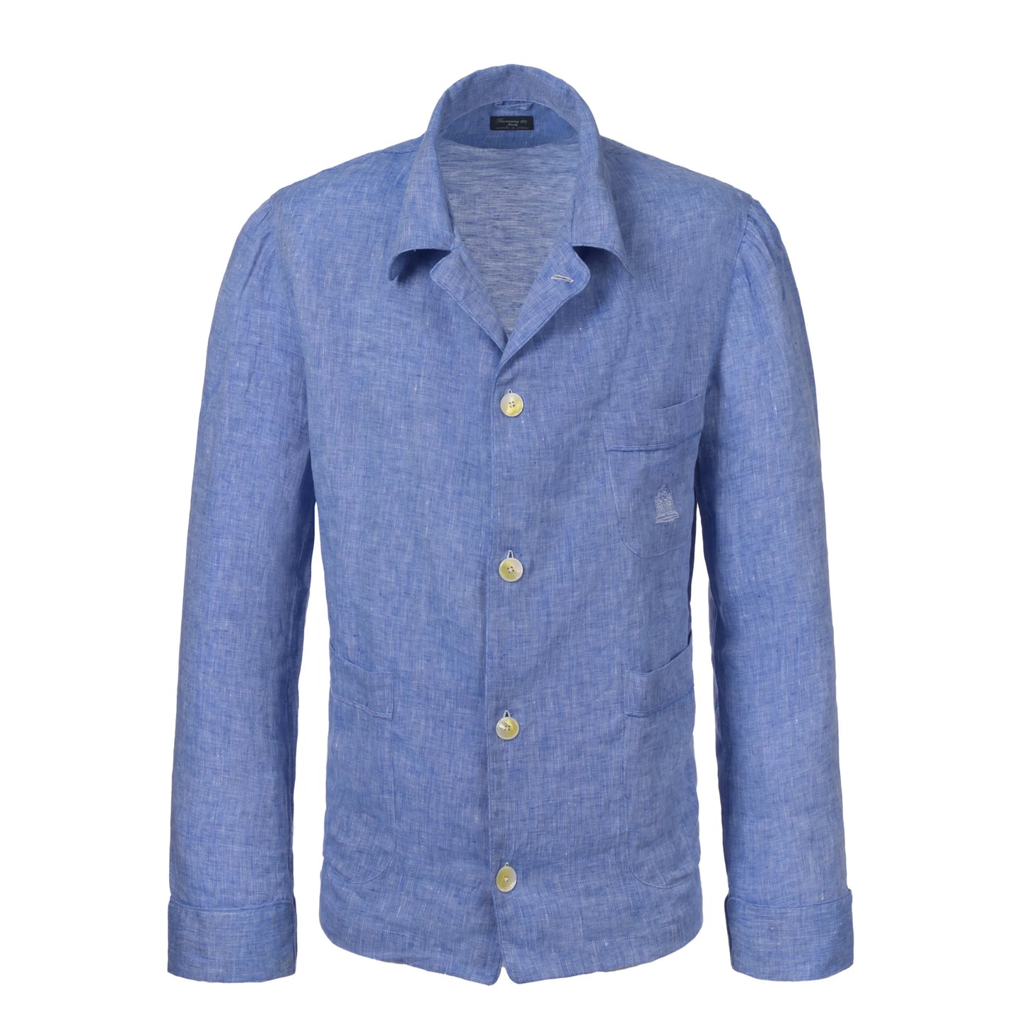 Linen Fabric Pajamas in Light Blue