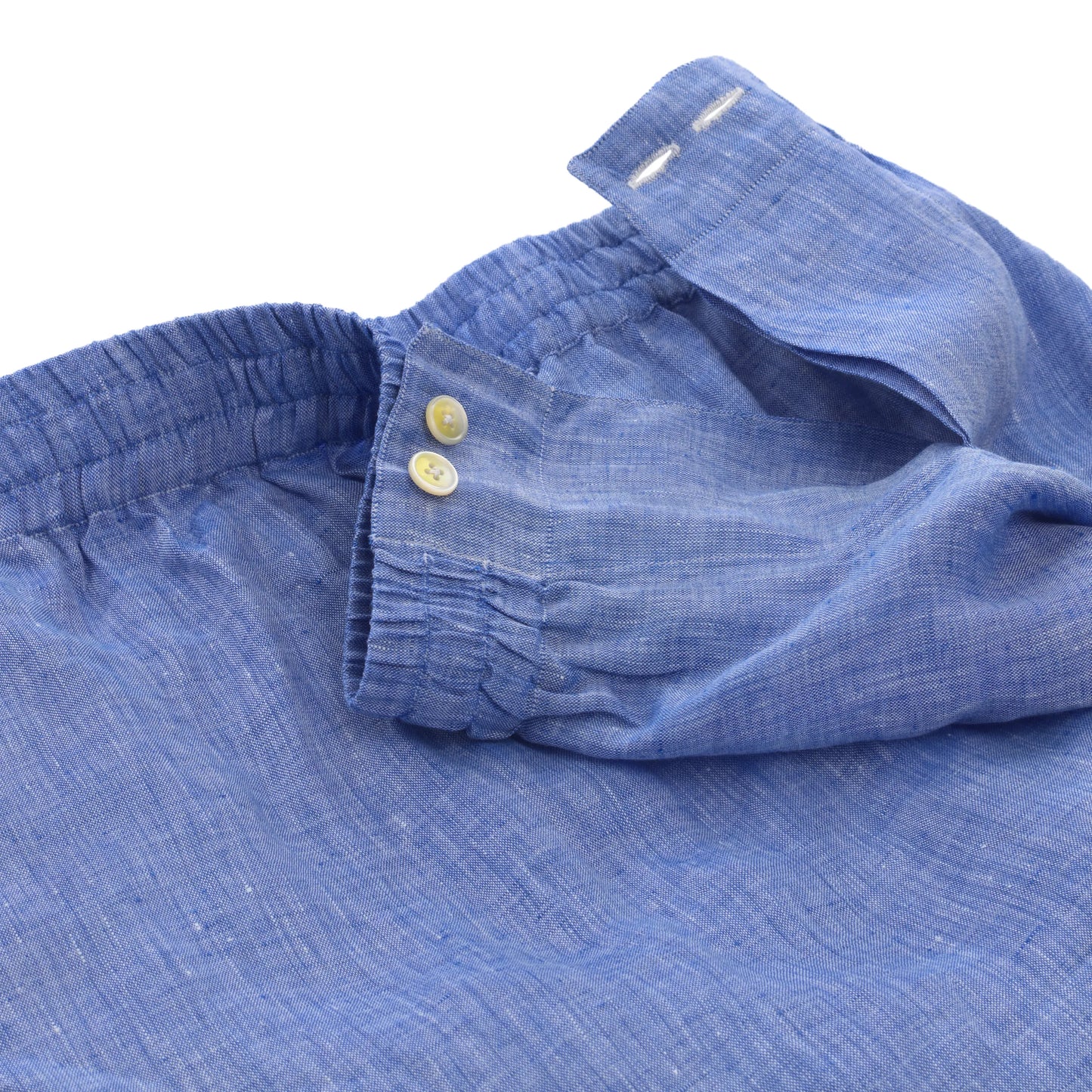 Linen Fabric Pajamas in Light Blue
