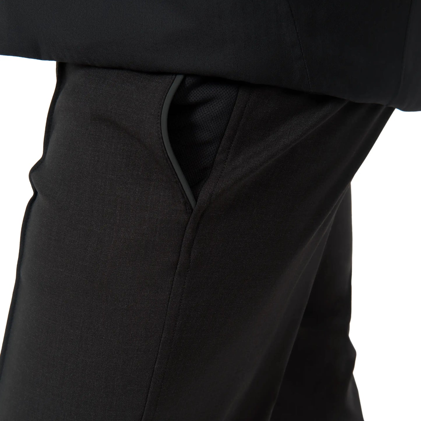 Stretch-Virgin Wool and Nylon-Blend Bonded Trousers in Graphite Grey