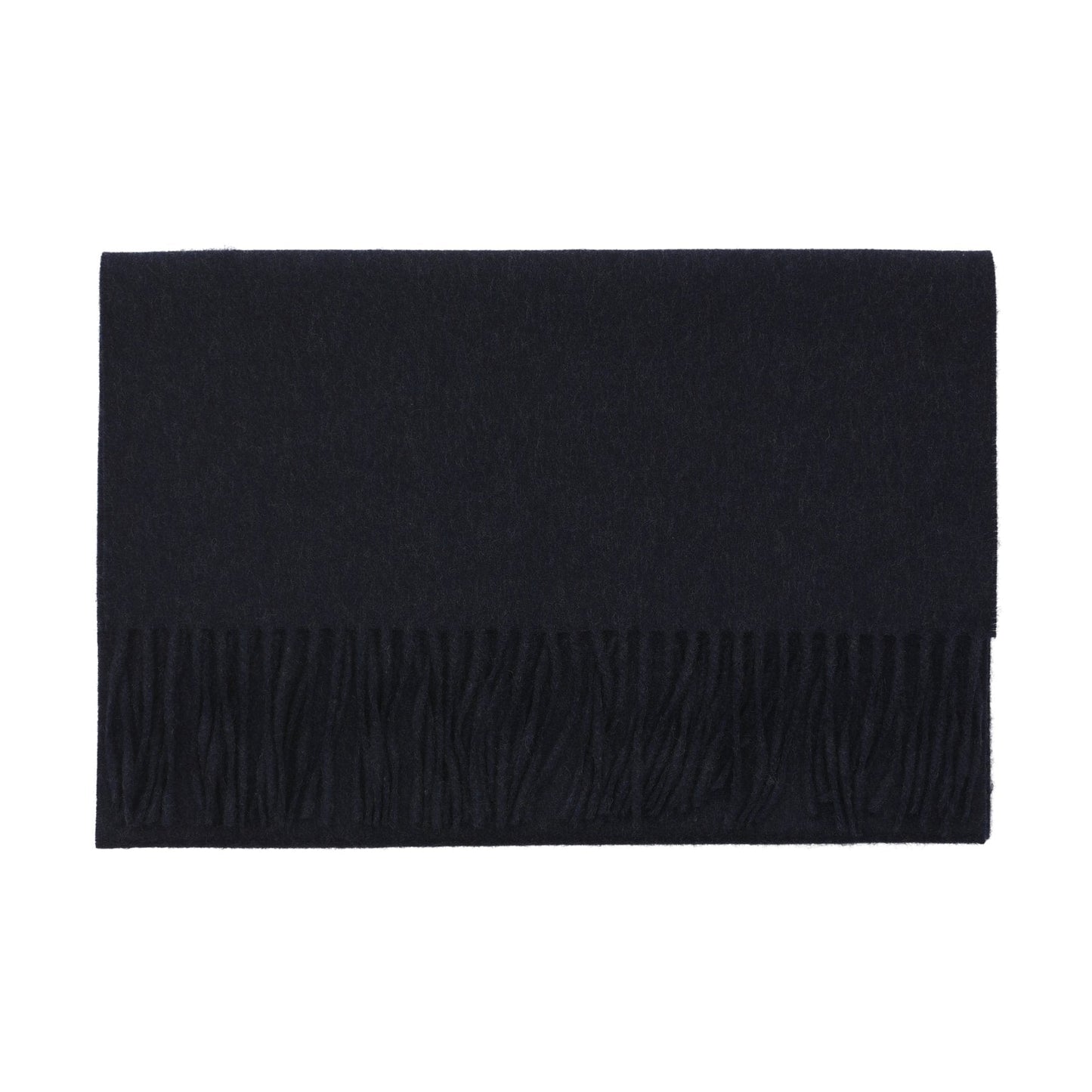 Piacenza Cashmere Fringed Cashmere Scarf in Navy Blue - SARTALE