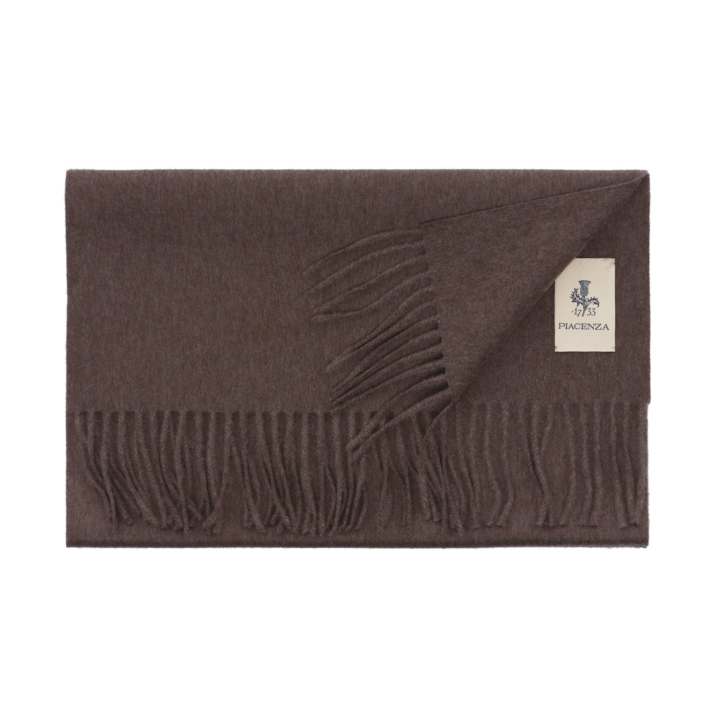 Piacenza Cashmere Fringed Cashmere Scarf in Brown - SARTALE