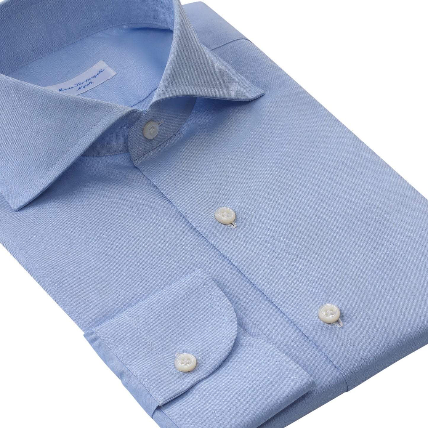 Maria Santangelo Classic Cotton Dress Shirt in Light Blue - SARTALE