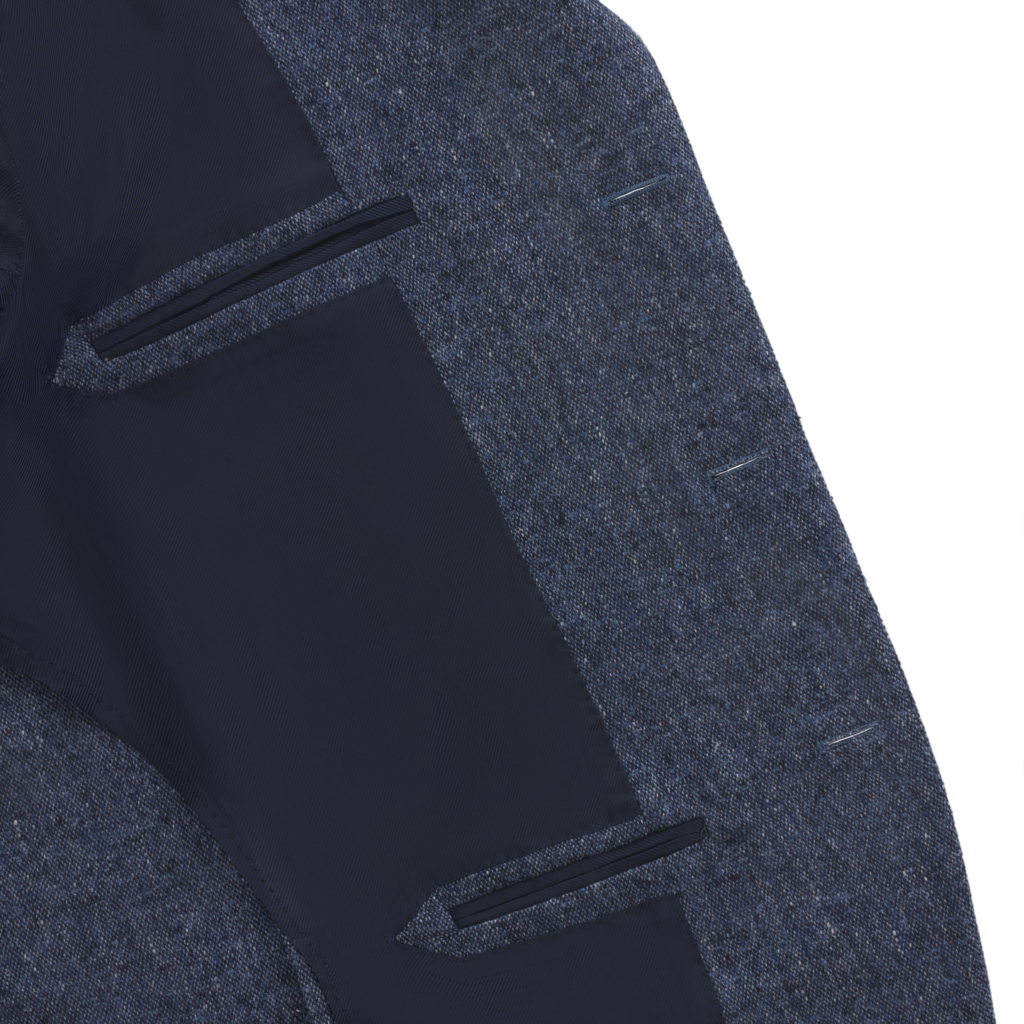 De Petrillo Single-Breasted Virgin Wool Jacket in Blue. Exclusively Made for Sartale - SARTALE