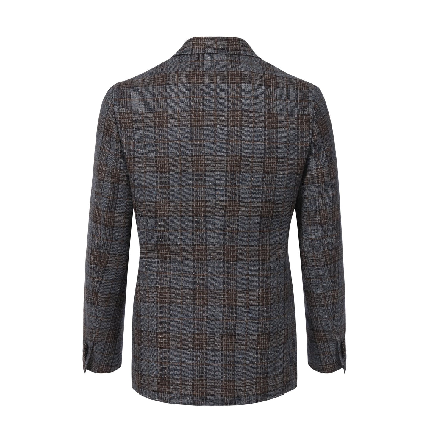 De Petrillo Single-Breasted Glencheck Wool and Silk-Blend Jacket in Light Blue. Exclusively Made for Sartale - SARTALE