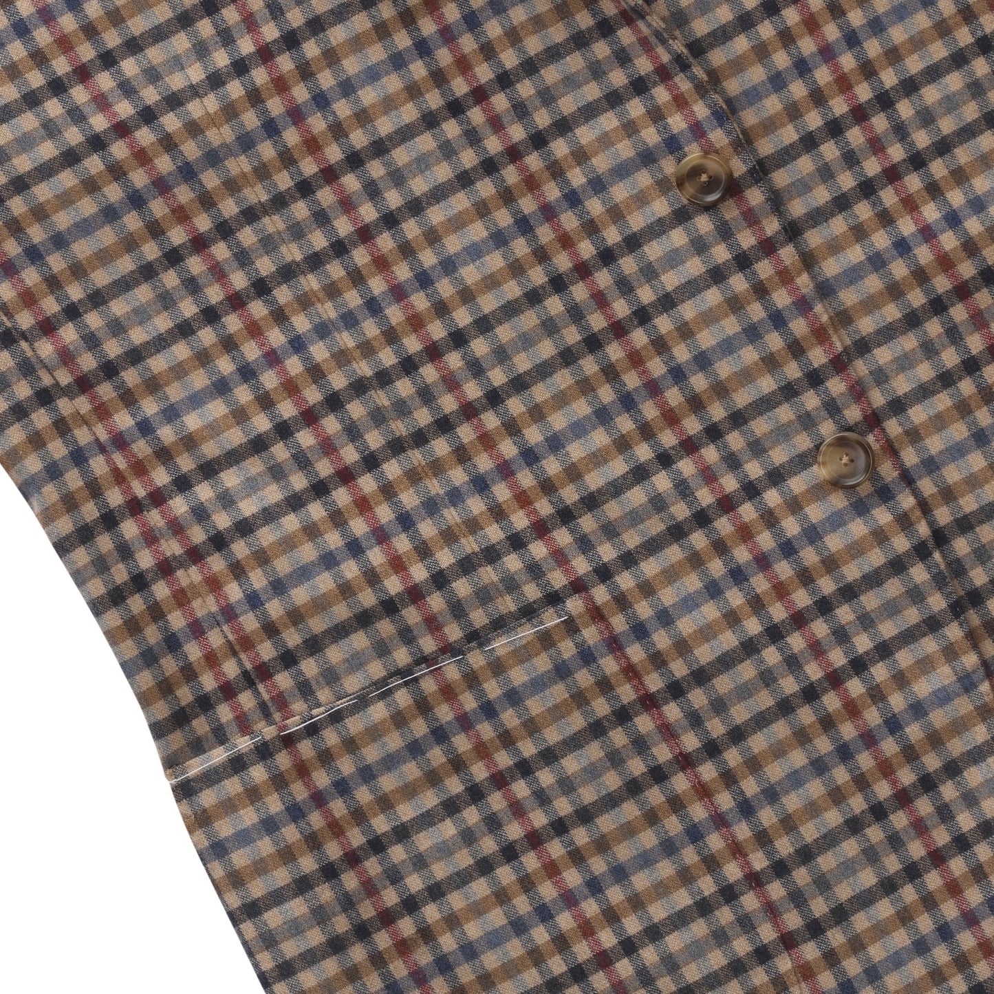 Single-Breasted Club-Check Wool Jacket in Light Brown. Exclusively Made for Sartale