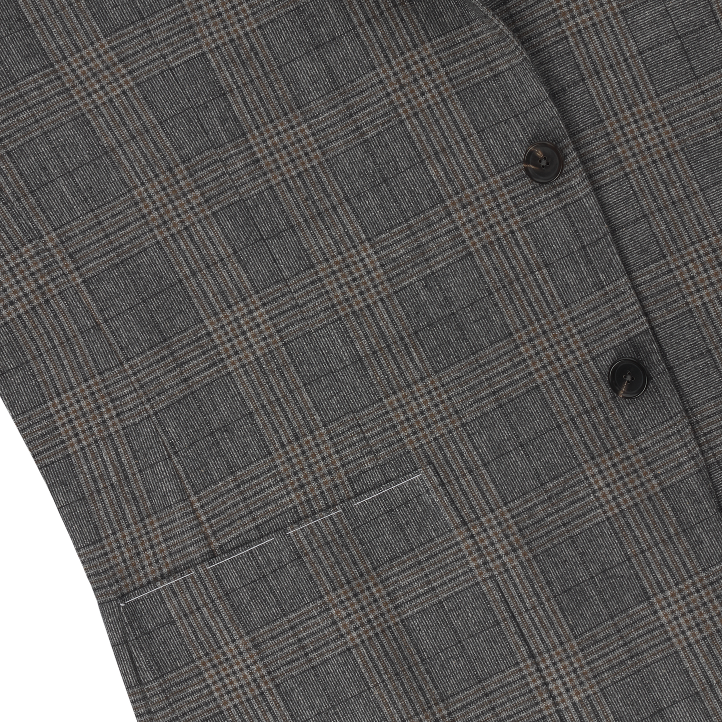 De Petrillo Single-Breasted Glencheck Wool and Silk-Blend Jacket in Light Grey. Exclusively Made for Sartale - SARTALE