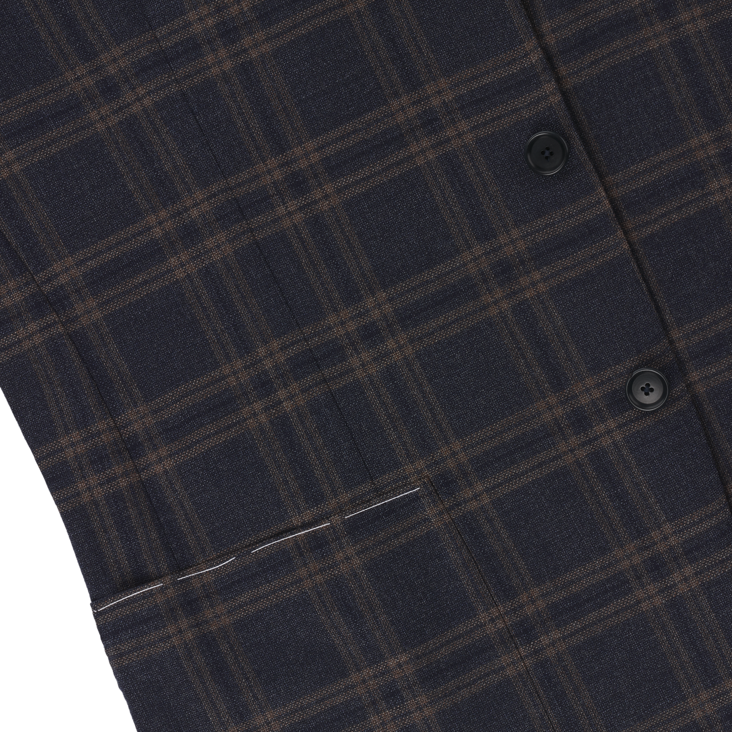 De Petrillo Single-Breasted Plaid-Check Virgin Wool Jacket in Blue. Exclusively Made for Sartale - SARTALE