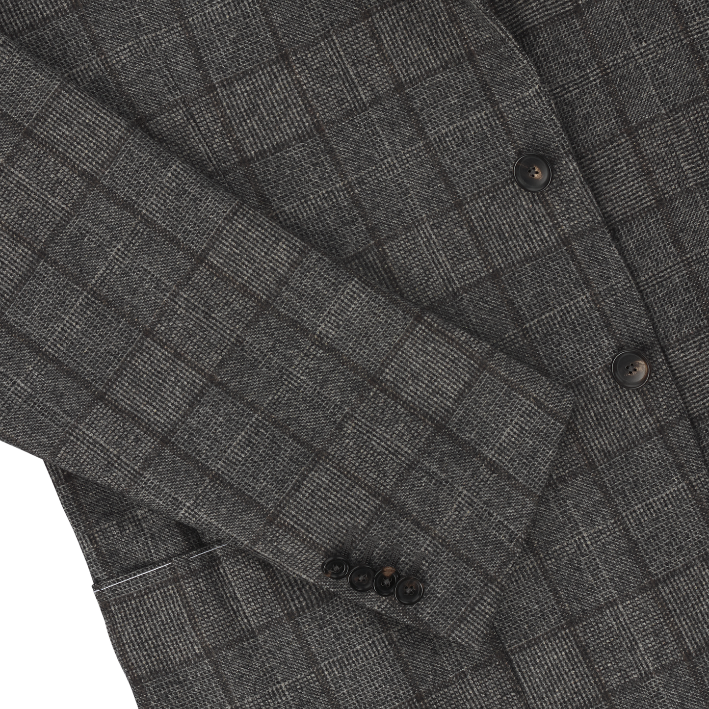 De Petrillo Single-Breasted Checked Wool Jacket in Grey. Exclusively Made for Sartale - SARTALE