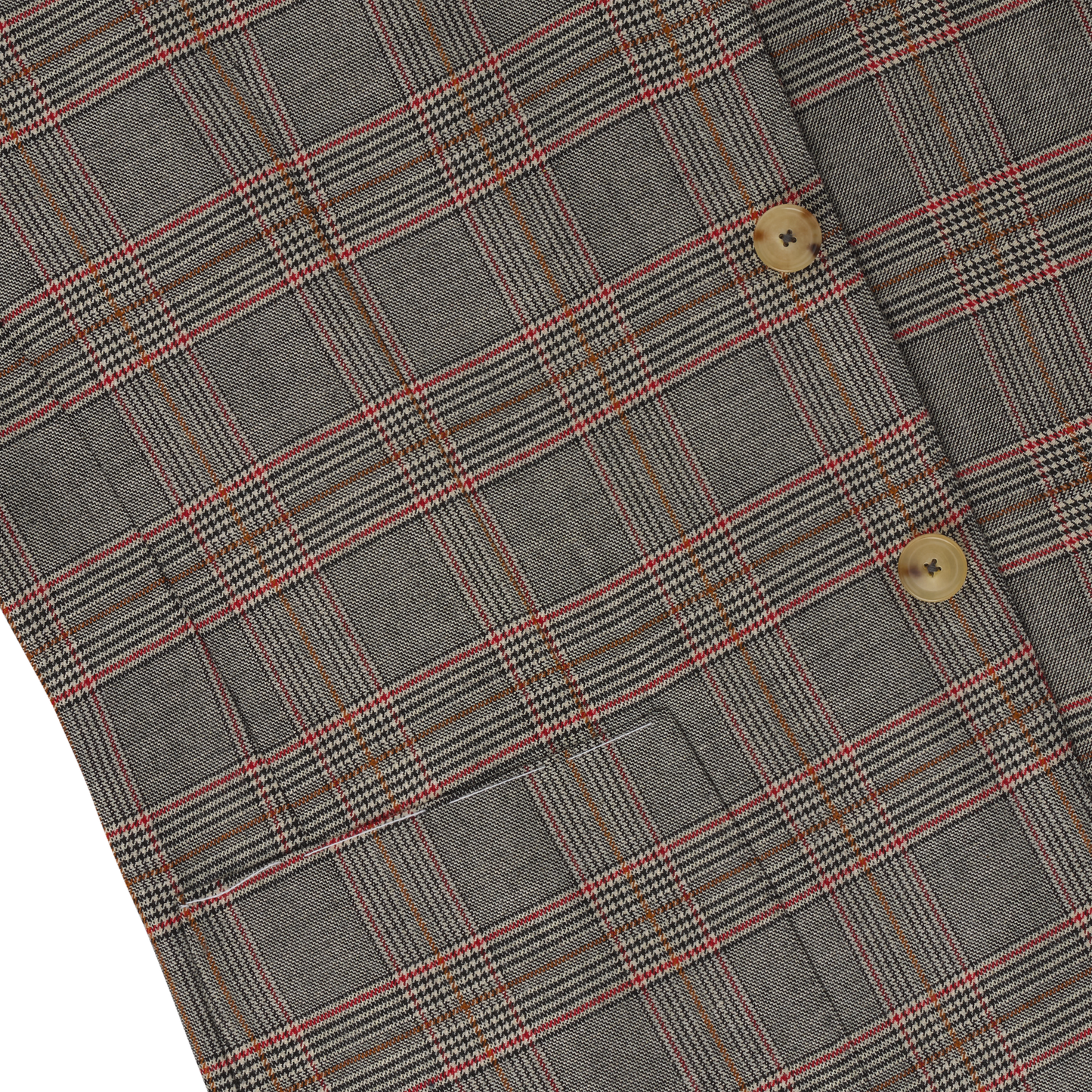 De Petrillo Single-Breasted Glencheck Wool Jacket in Grey. Exclusively Made for Sartale - SARTALE