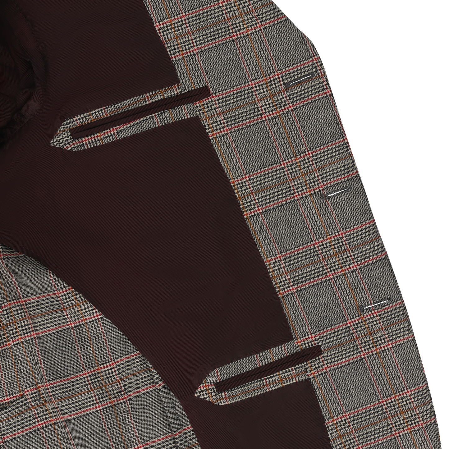 De Petrillo Single-Breasted Glencheck Wool Jacket in Grey. Exclusively Made for Sartale - SARTALE