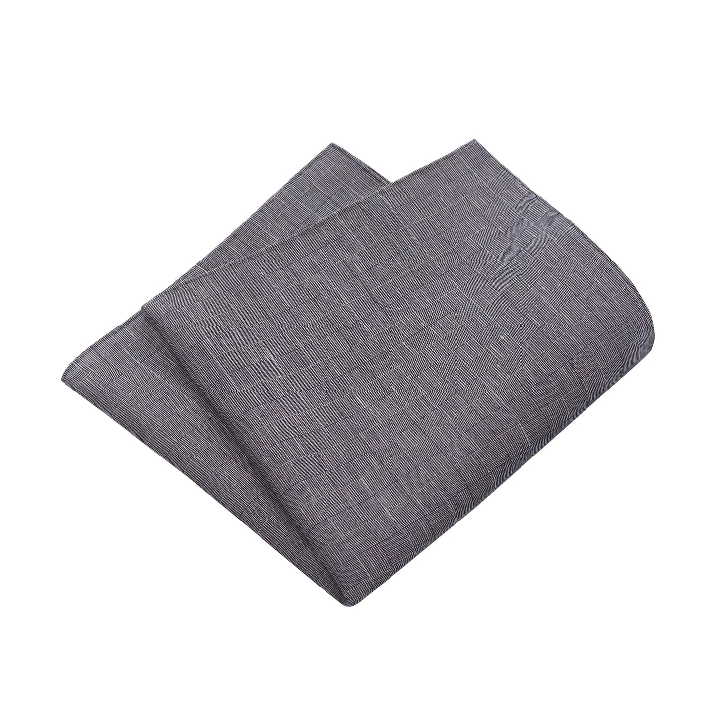 Checked Cotton-Blend Pocket Square in Brown
