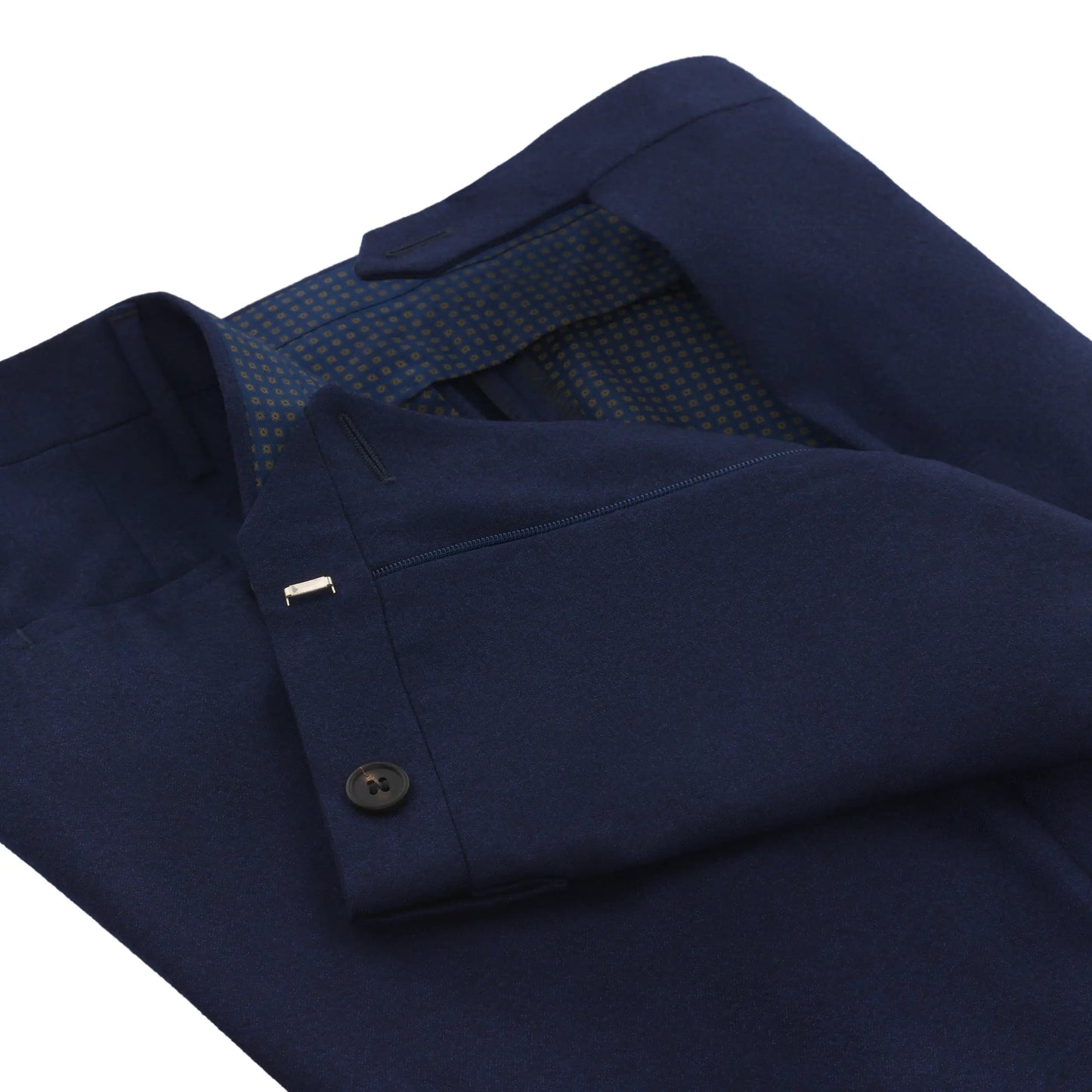 Regular-Fit Virgin Wool Trousers in Blue