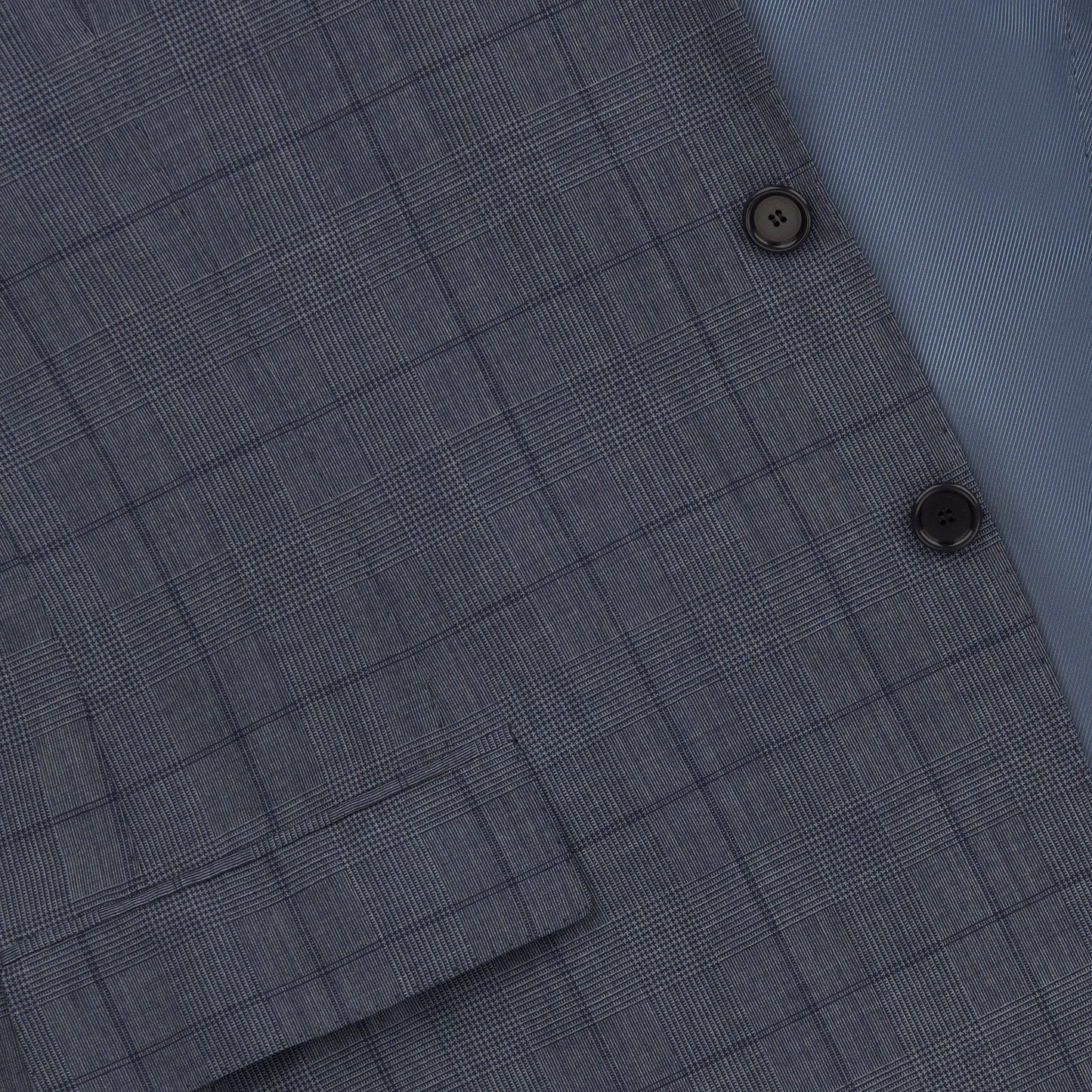 Cesare Attolini Three Pieces Glen-Check Wool and Cashmere-Blend Suit in Blue - SARTALE