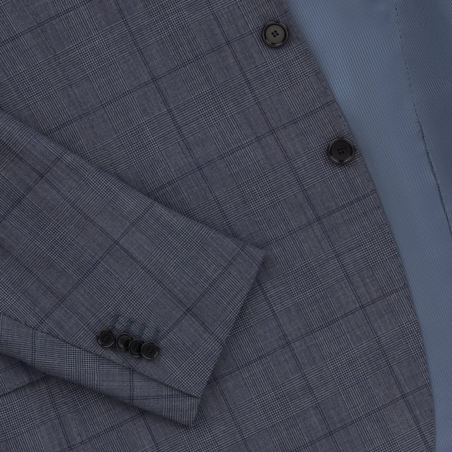 Cesare Attolini Three Pieces Glen-Check Wool and Cashmere-Blend Suit in Blue - SARTALE