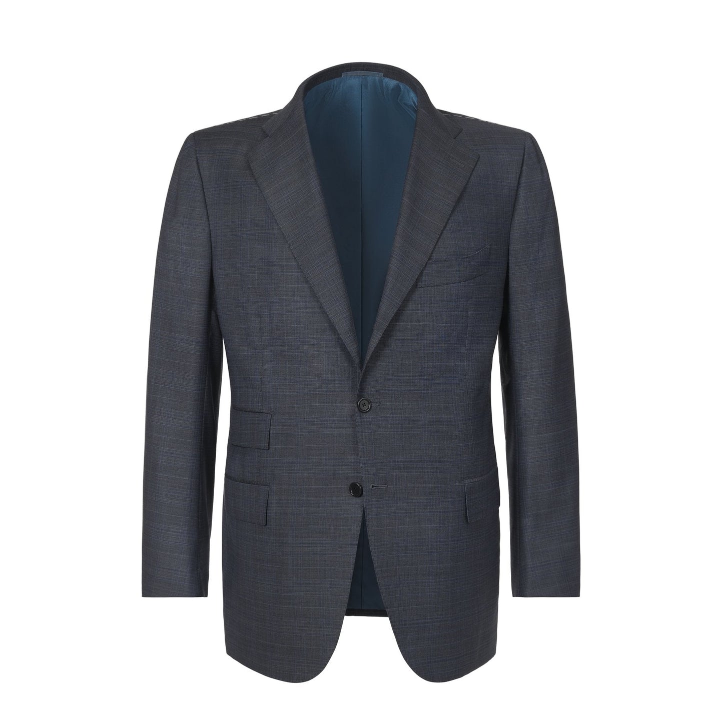 Cesare Attolini Single-Breasted Plaid-Check Wool and Silk-Blend Suit in Grey - SARTALE