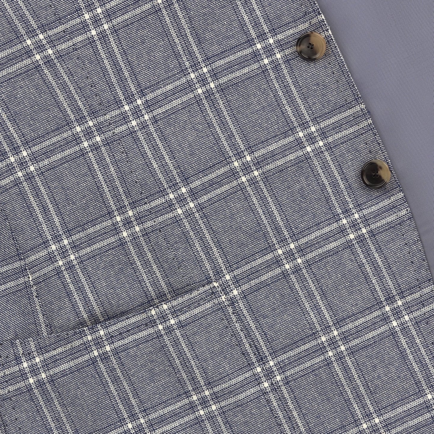 Cesare Attolini Single-Breasted Wool and Silk-Blend Checked Jacket in Light Blue - SARTALE