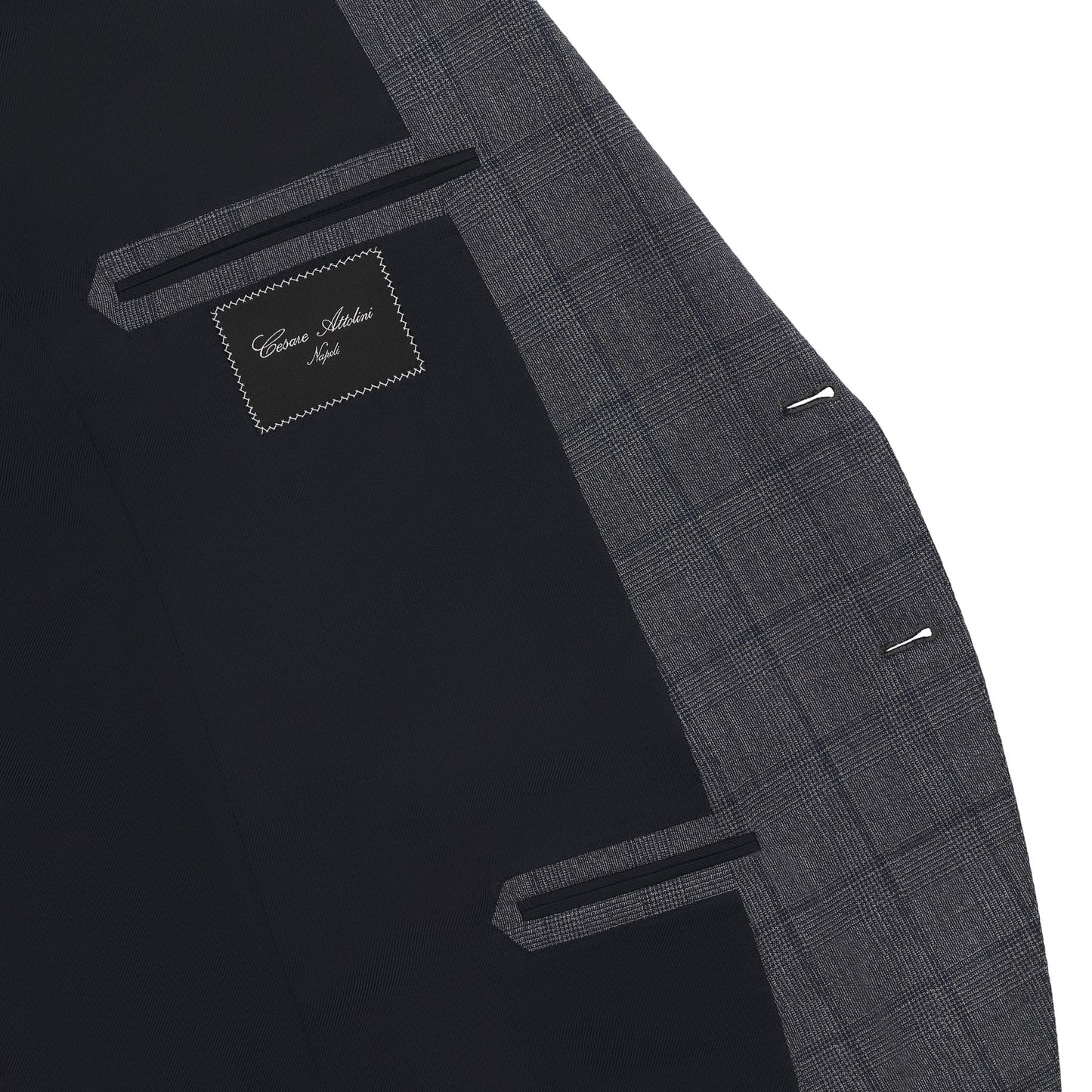 Single-Breasted Glen-Check Wool and Cashmere-Blend Suit in Grey