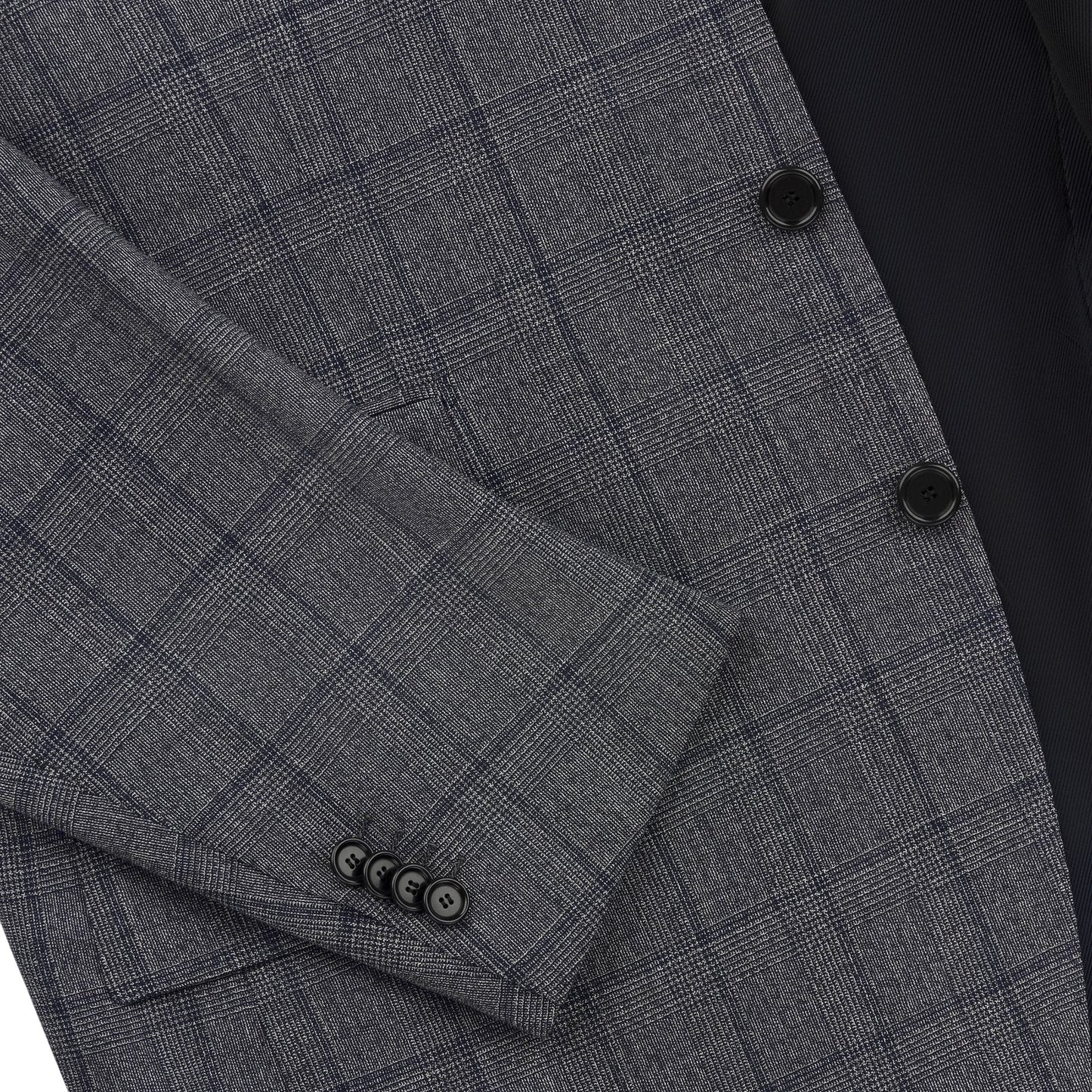 Single-Breasted Glen-Check Wool and Cashmere-Blend Suit in Grey Cesare Attolini - Sartale