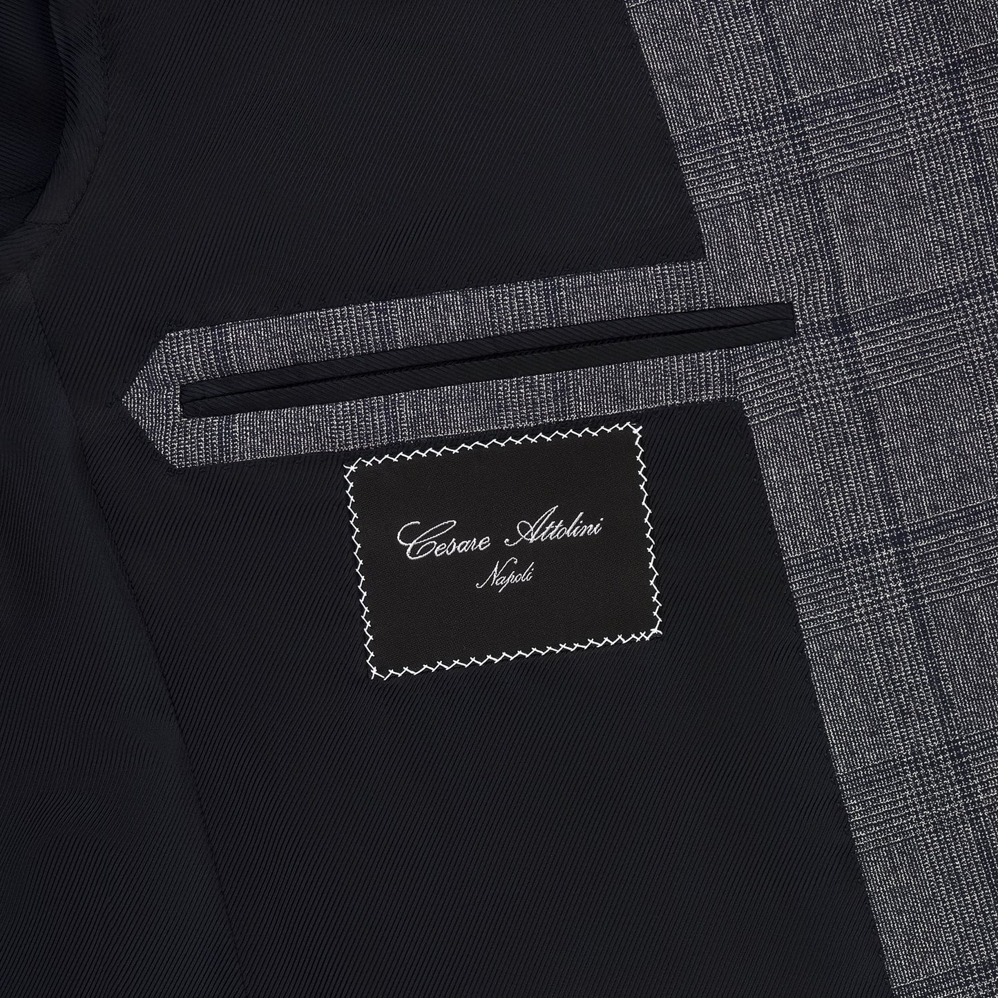 Single-Breasted Glen-Check Wool and Cashmere-Blend Suit in Grey Cesare Attolini - Sartale
