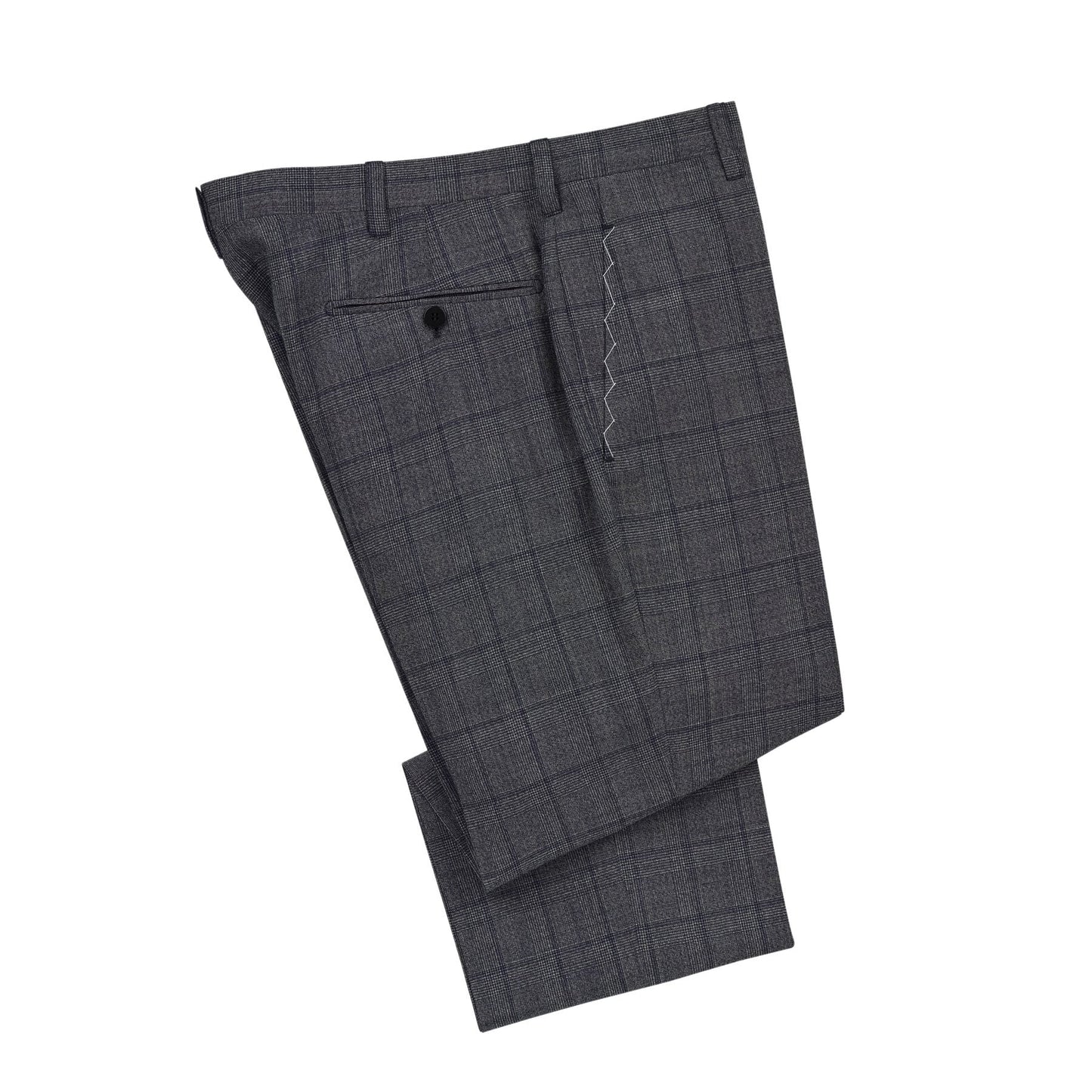 Single-Breasted Glen-Check Wool and Cashmere-Blend Suit in Grey Cesare Attolini - Sartale