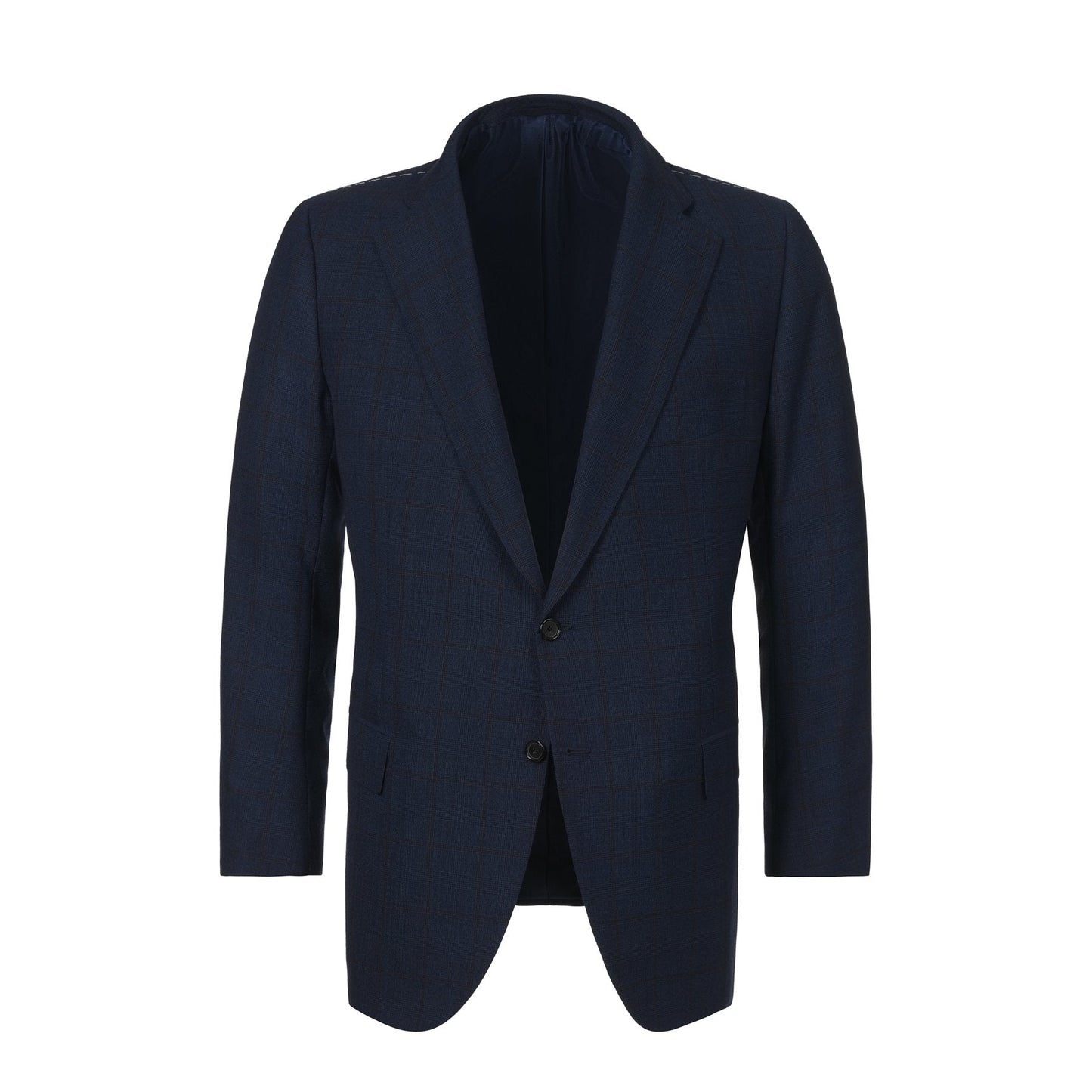 Cesare Attolini Single-Breasted Glen-Check Wool and Cashmere-Blend Suit in Dark Blue - SARTALE
