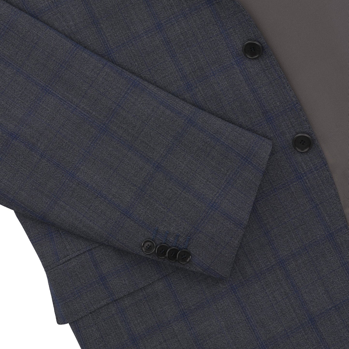 Cesare Attolini Single-Breasted Plaid-Check Wool Suit in Grey - SARTALE