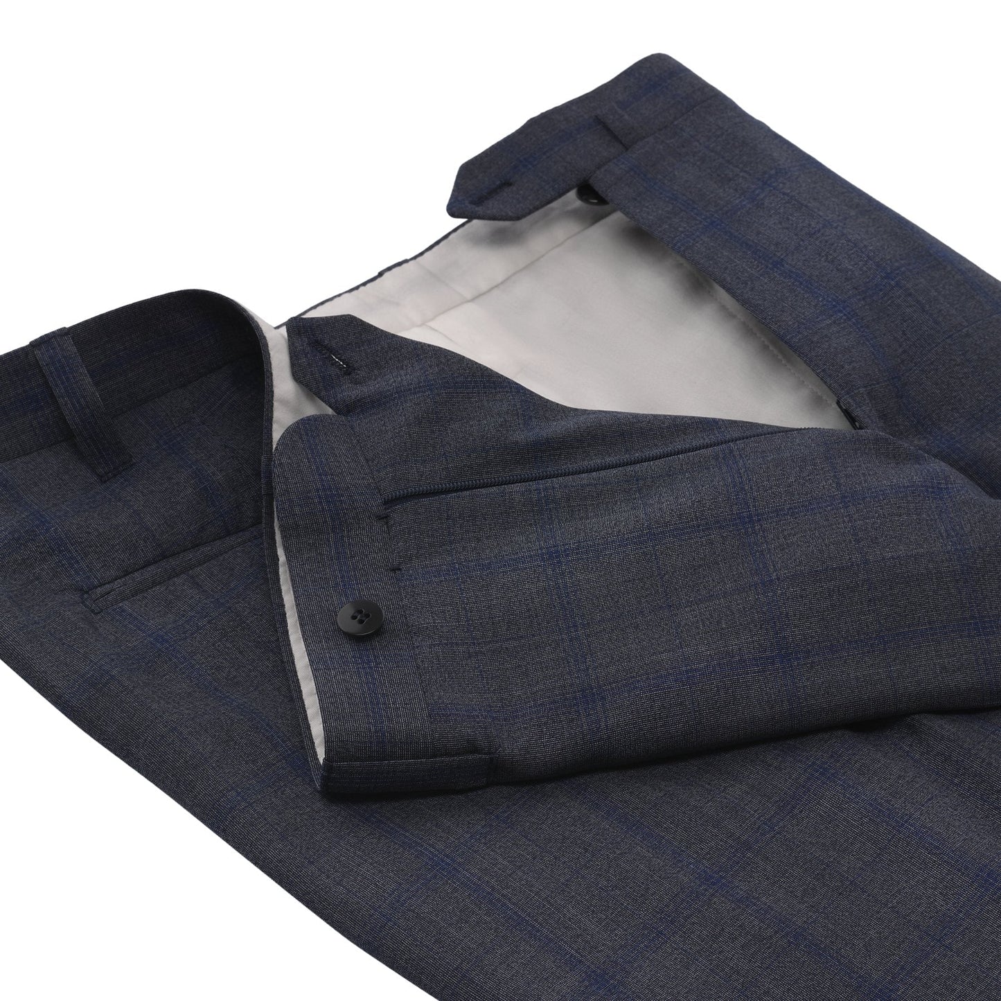 Cesare Attolini Single-Breasted Plaid-Check Wool Suit in Grey - SARTALE